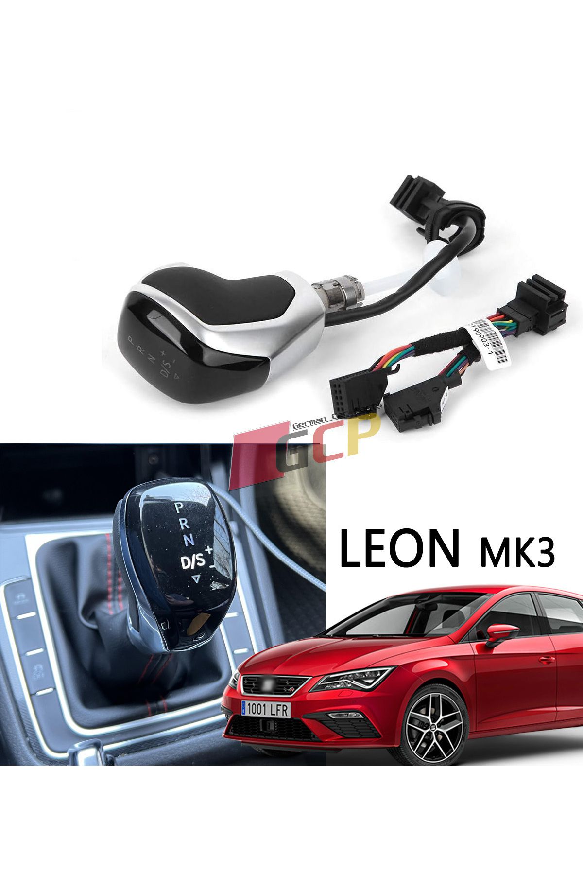 GCP German Car Parts LEON MK3 Işıklı Otomatik Vites Topuzu - Leon LED DSG Vites Işıklı Gösterge Vites