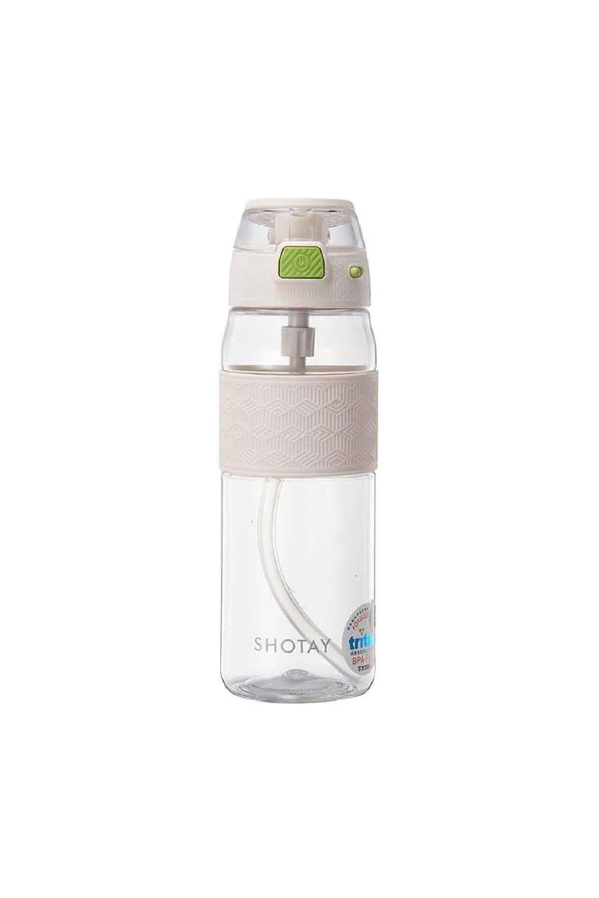 Shotay-Tritan Flask 7203 - with Stripe and Clear Lid, Straw, 800 ml 5
