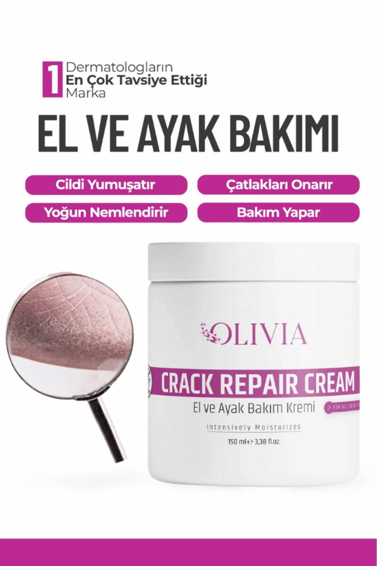 Olivia Wilson Topuk Çatlağı El Ve Ayak Mucizevi Bakım Kremi 150 ml