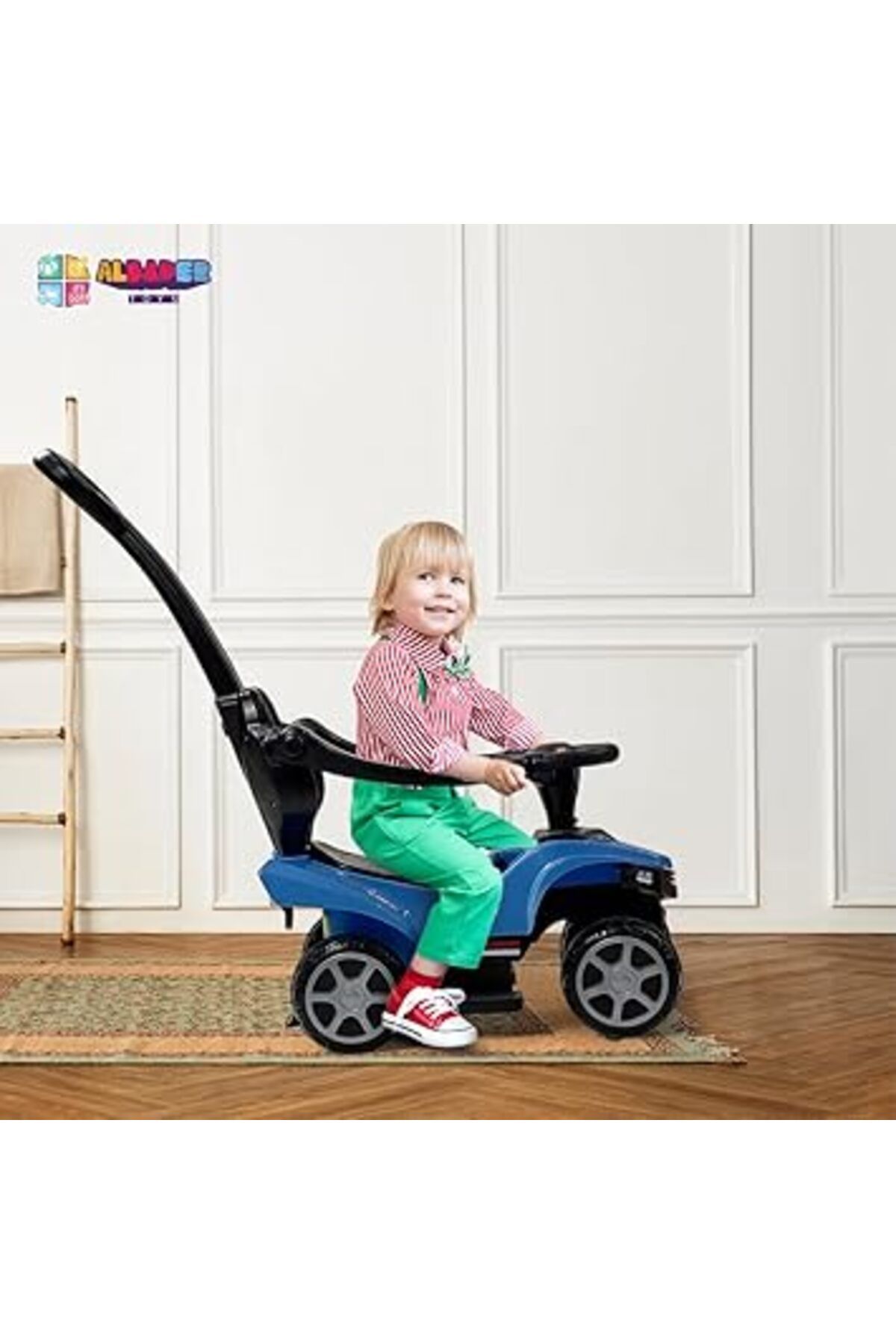 ALBADER-Hummer 3-In-1 Push Car - Kids 3 in 1 Ride on Car, Push Ride on Car For Kids 6