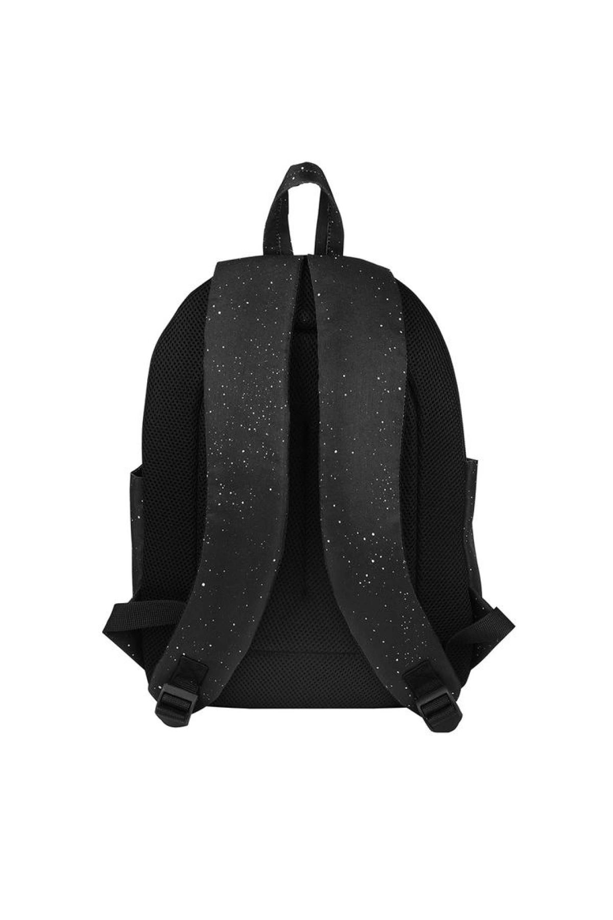 Nasa-Astronaut Patterned Black Backpack - Me 24991 3
