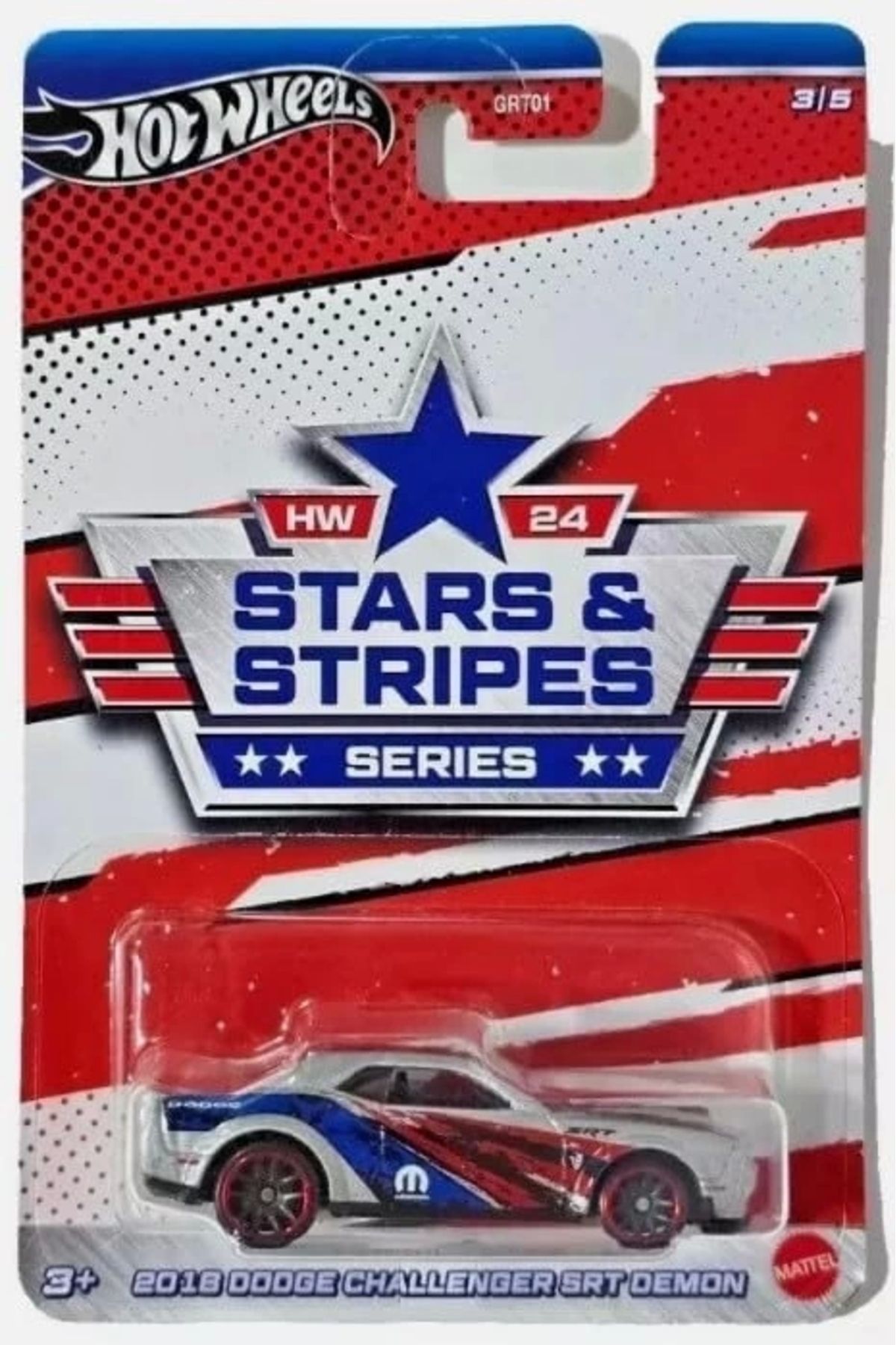 HOT WHEELS Stars & Stripes : 2018 Dodge Challenger Srt Demon