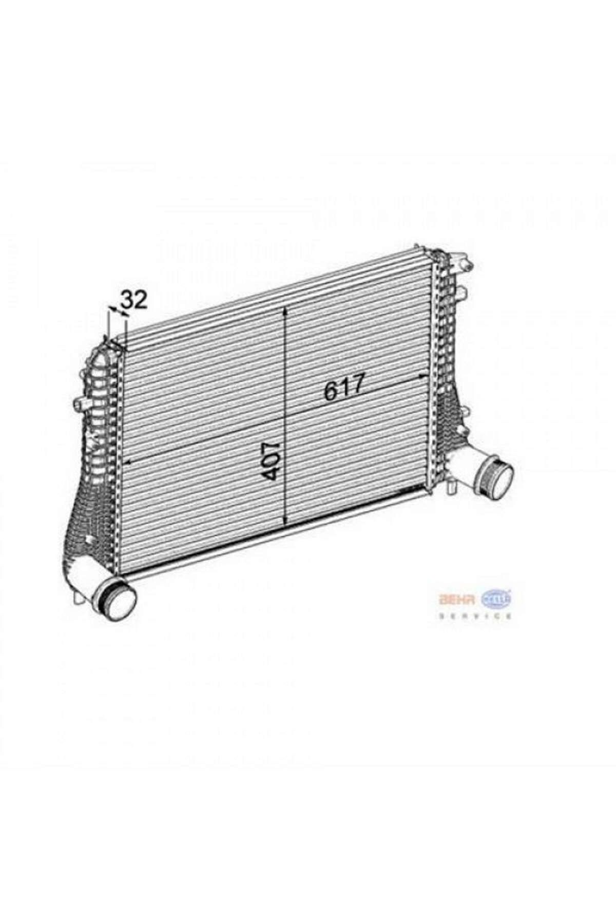 BEHR TURBO RADYATÖRÜ (INTERCOOLER) GOLF VI-JETTA-SCIROCCO-TOURAN-CADDY-OCTAVIA-A3-1.6-2.0 TDI 540133