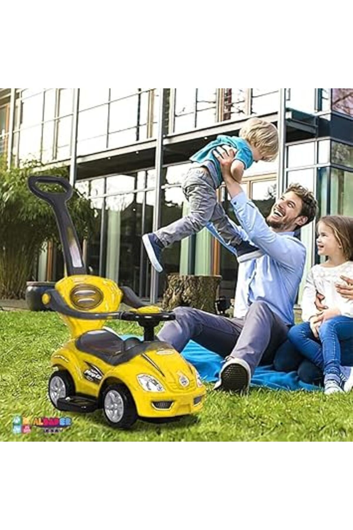 ALBADER-3-In-1 Push Car - Push Toddler Ride on Car, Toy Baby Stroller Walker, Push Ride-On Toys 2