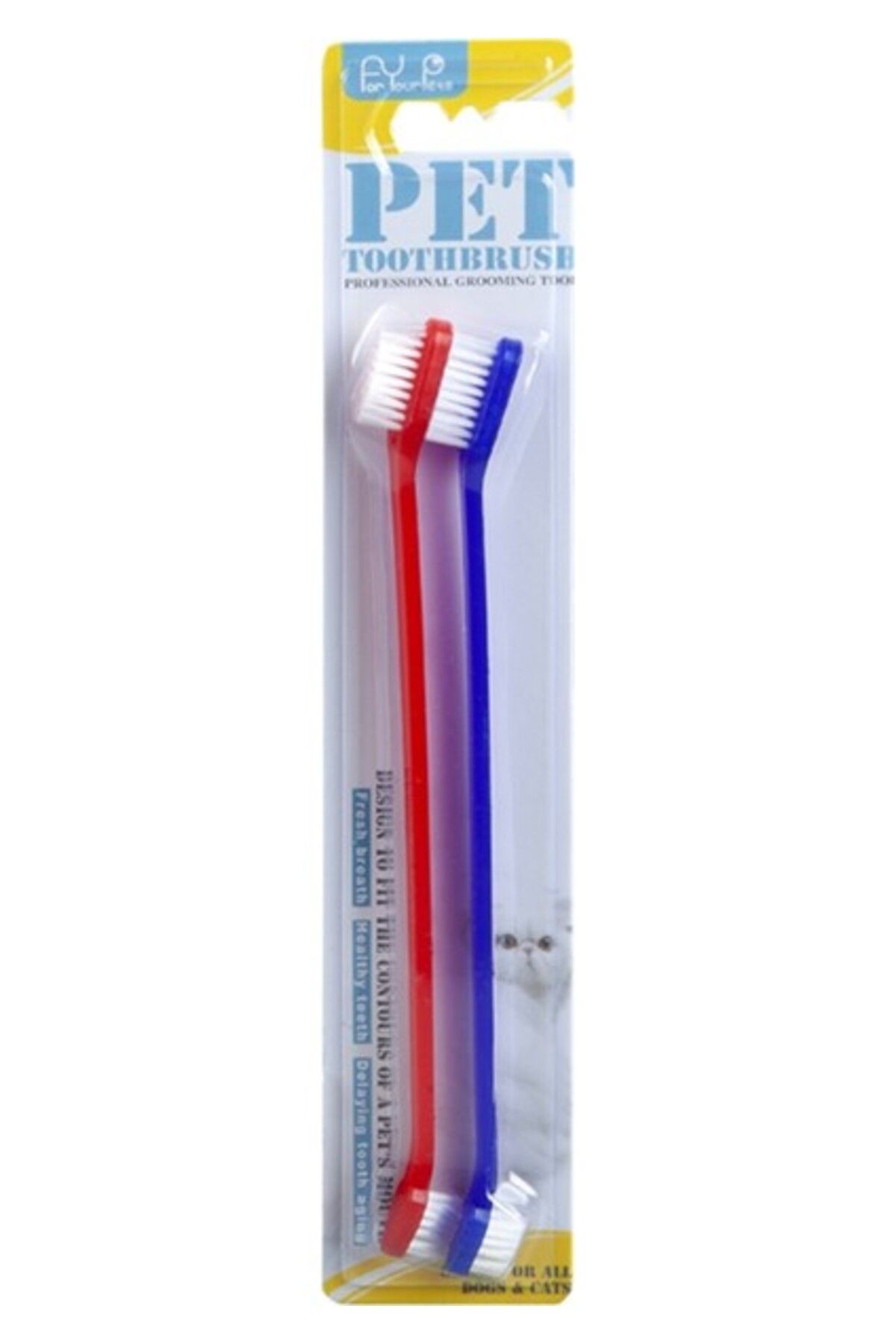 For Your Pets Pet Diş Fırçası Seti 2'li Uzun