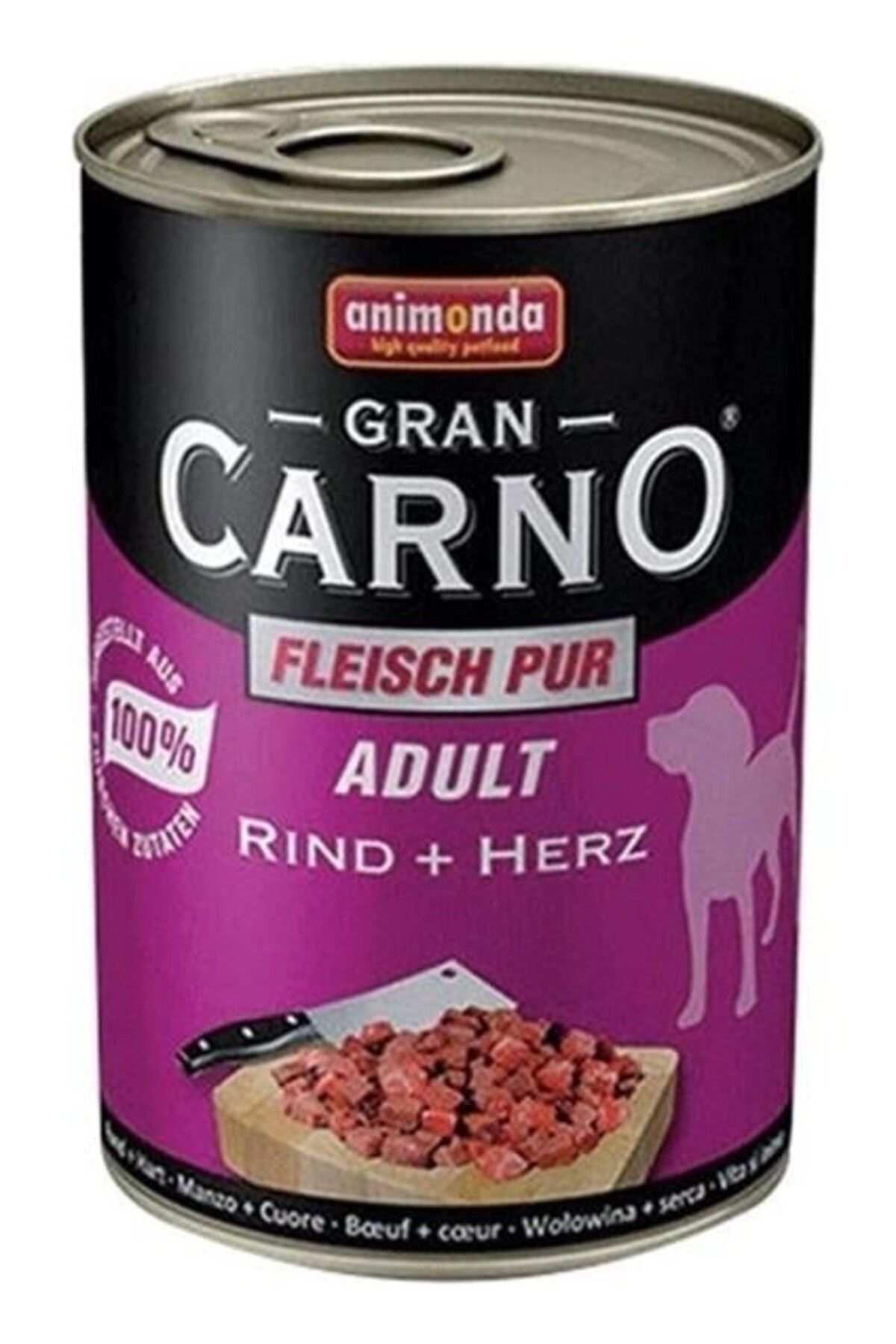 Animonda Gran Carno Sığır Etli Ve Yürekli Konserve Köpek Maması 400 gr