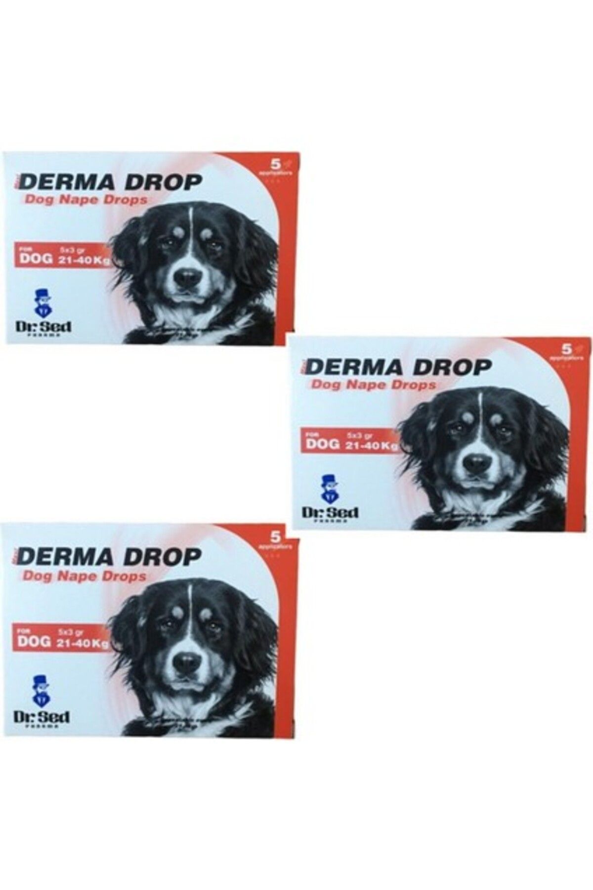 Orqinel Dr Sed Pharma 3 Adet Derma Drop Bit Için Köpek Damlası 21-40 kg