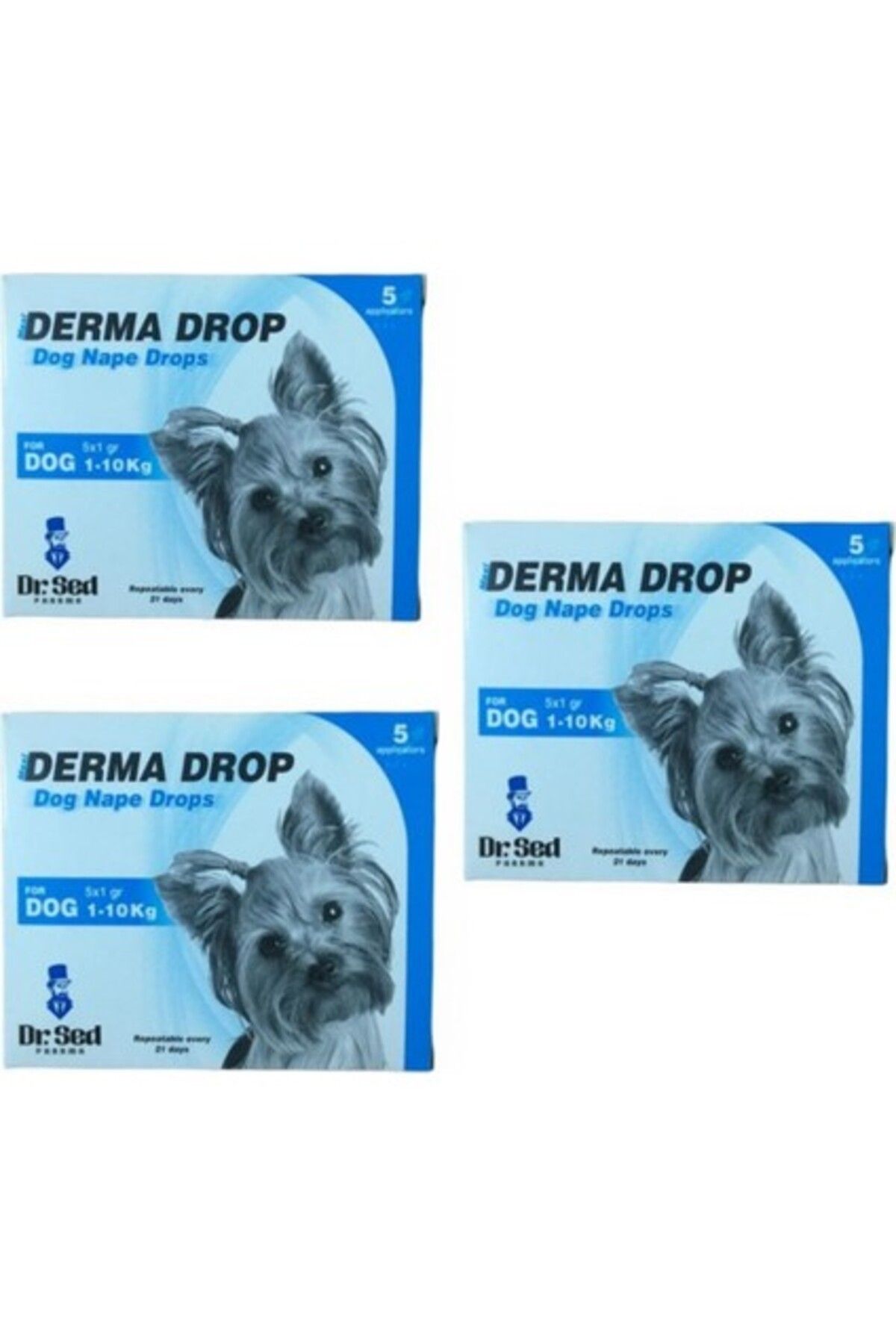 Orqinel Dr Sed Pharma 3 Adet Derma Drop Bit Için Köpek Damlası 1-10KG