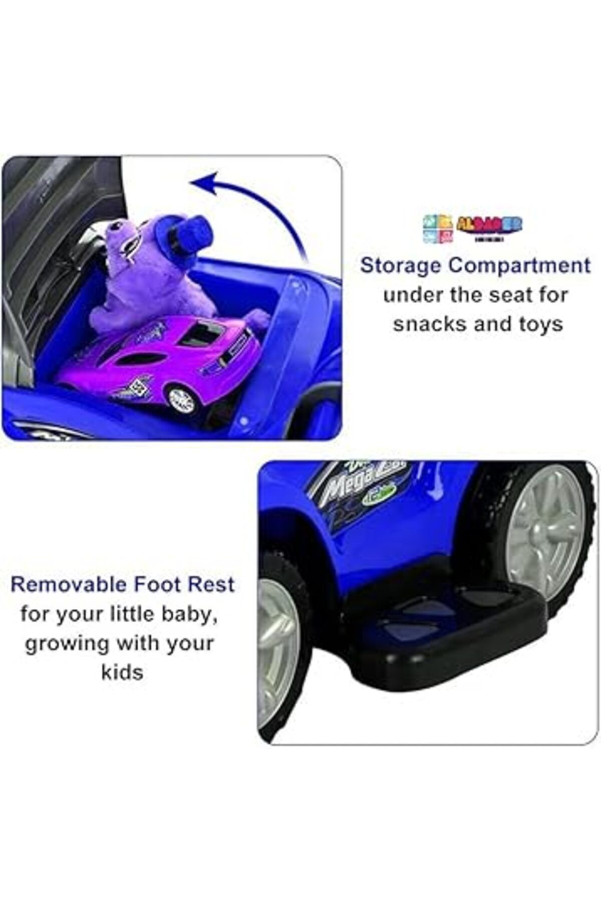 ALBADER-3-In-1 Push Car - Push Toddler Ride on Car, Toy Baby Stroller Walker, Push Ride-On Toys 3