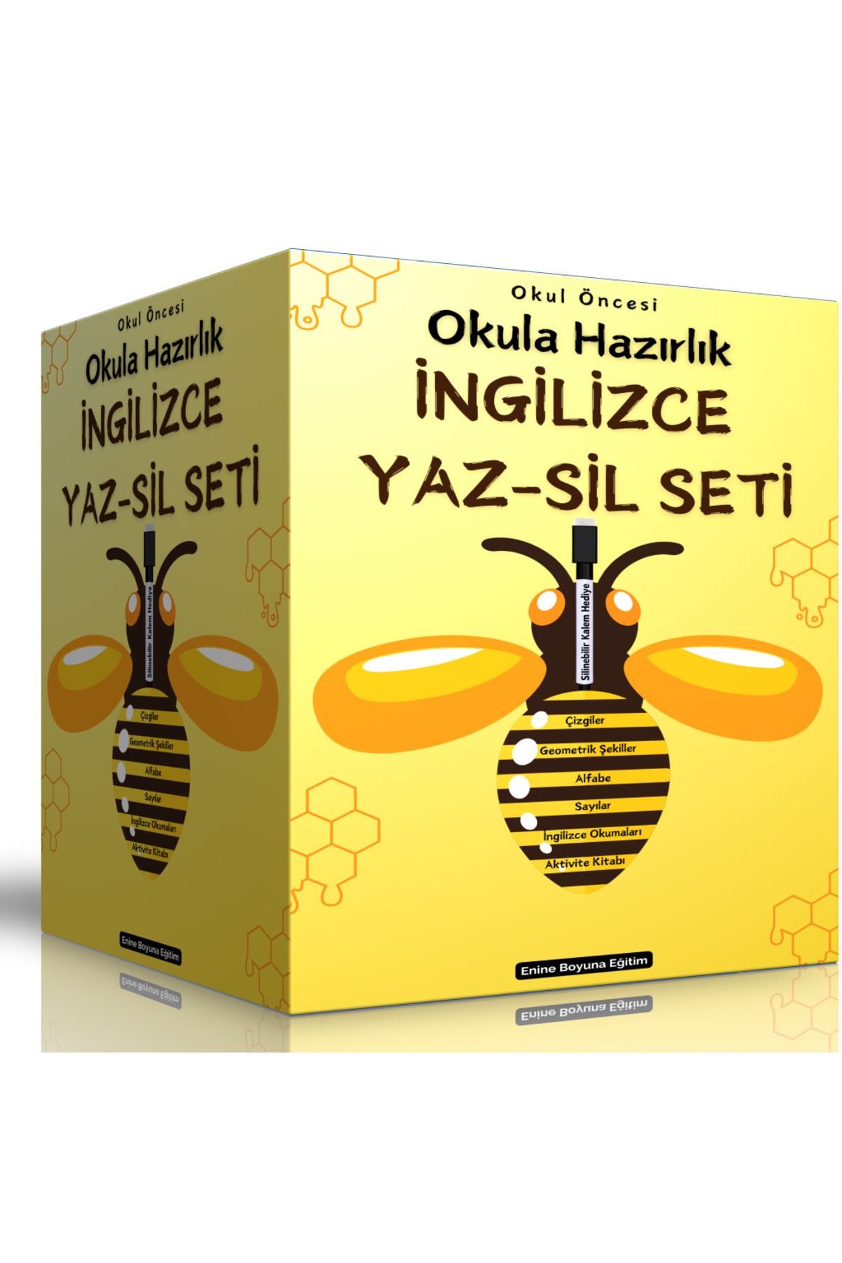 Enine Boyuna Eğitim Okul Öncesi Okula Hazırlık İngilizce YAZ-SİL Seti (5 Kitap)