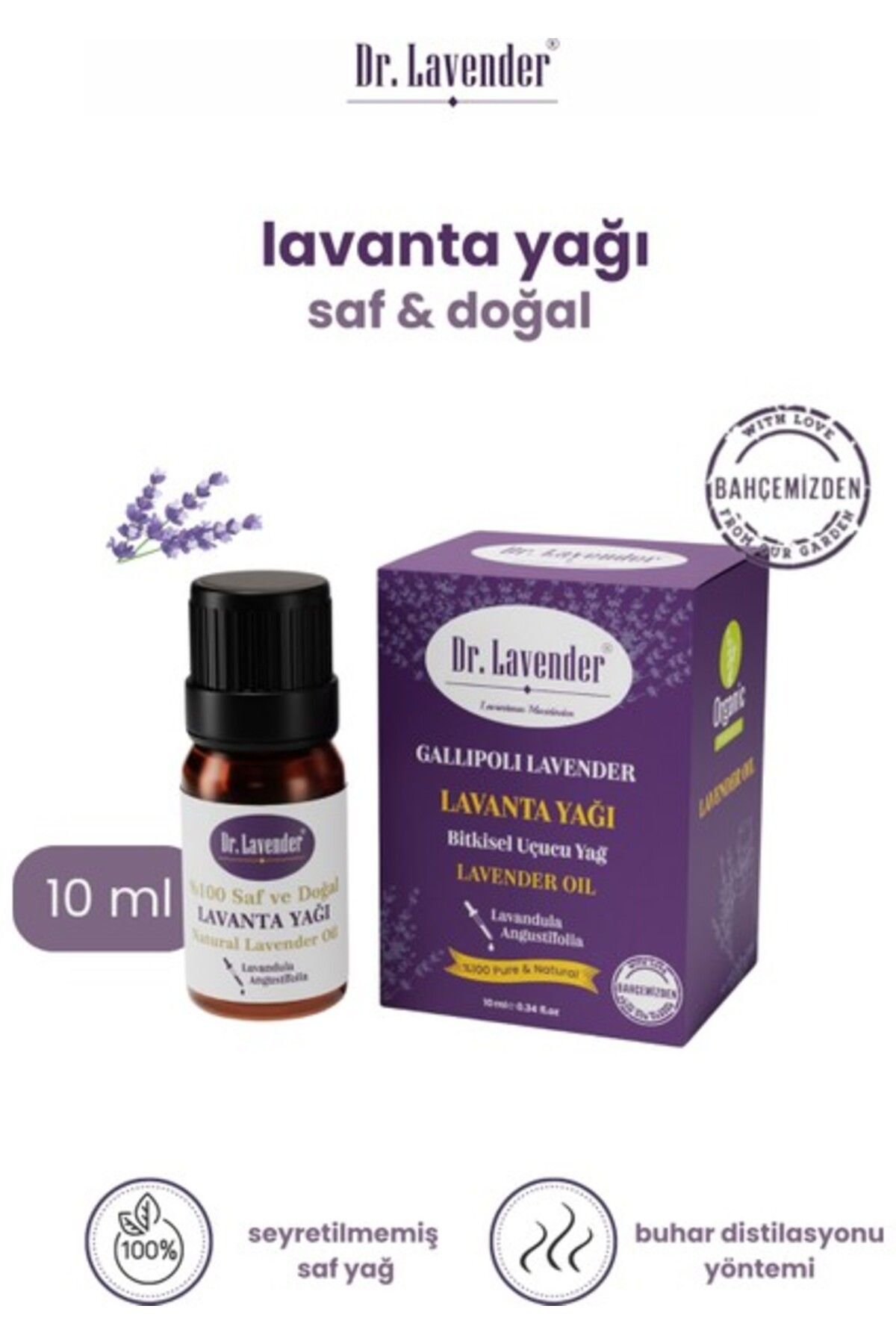 Furlo Dr. Lavender Gelibolu Kavakköy Lavantası Saf Doğal Lavanta Yağı Buhurdanlık Yağı Difüzör Esansı 10 m