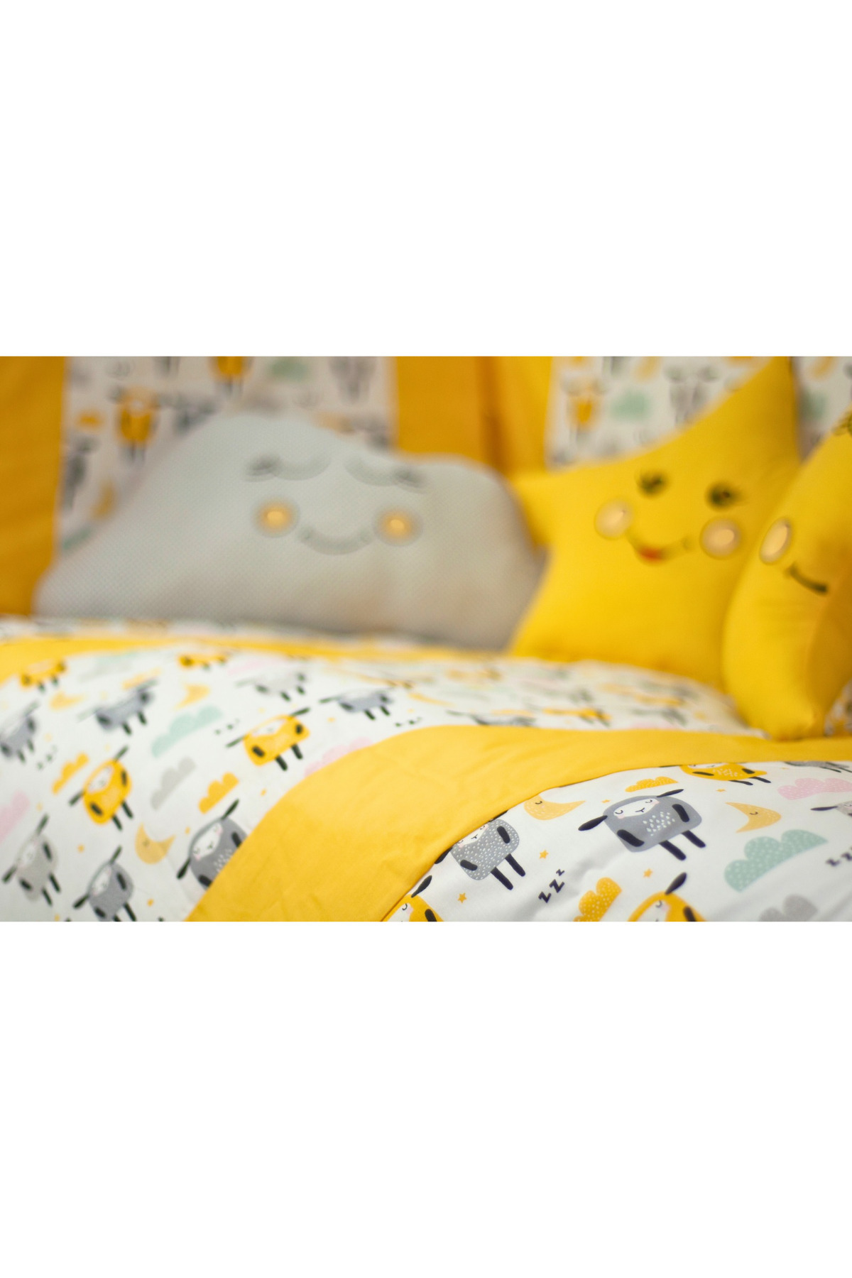 Kista Baby Bebek Uyku Seti Nevresim Takımı 70x130 Zuzu Sarı fotoğrafı 5 (önizleme)