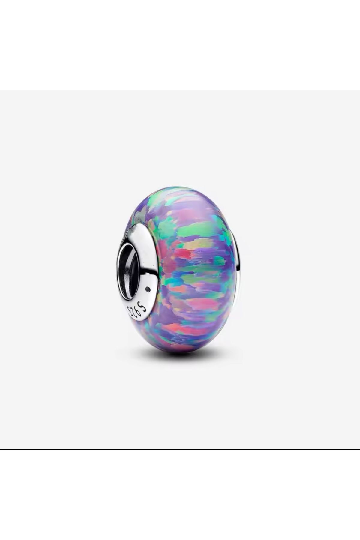 Hector Co Jewellery Murano Işıltılı Opal Mor Charm