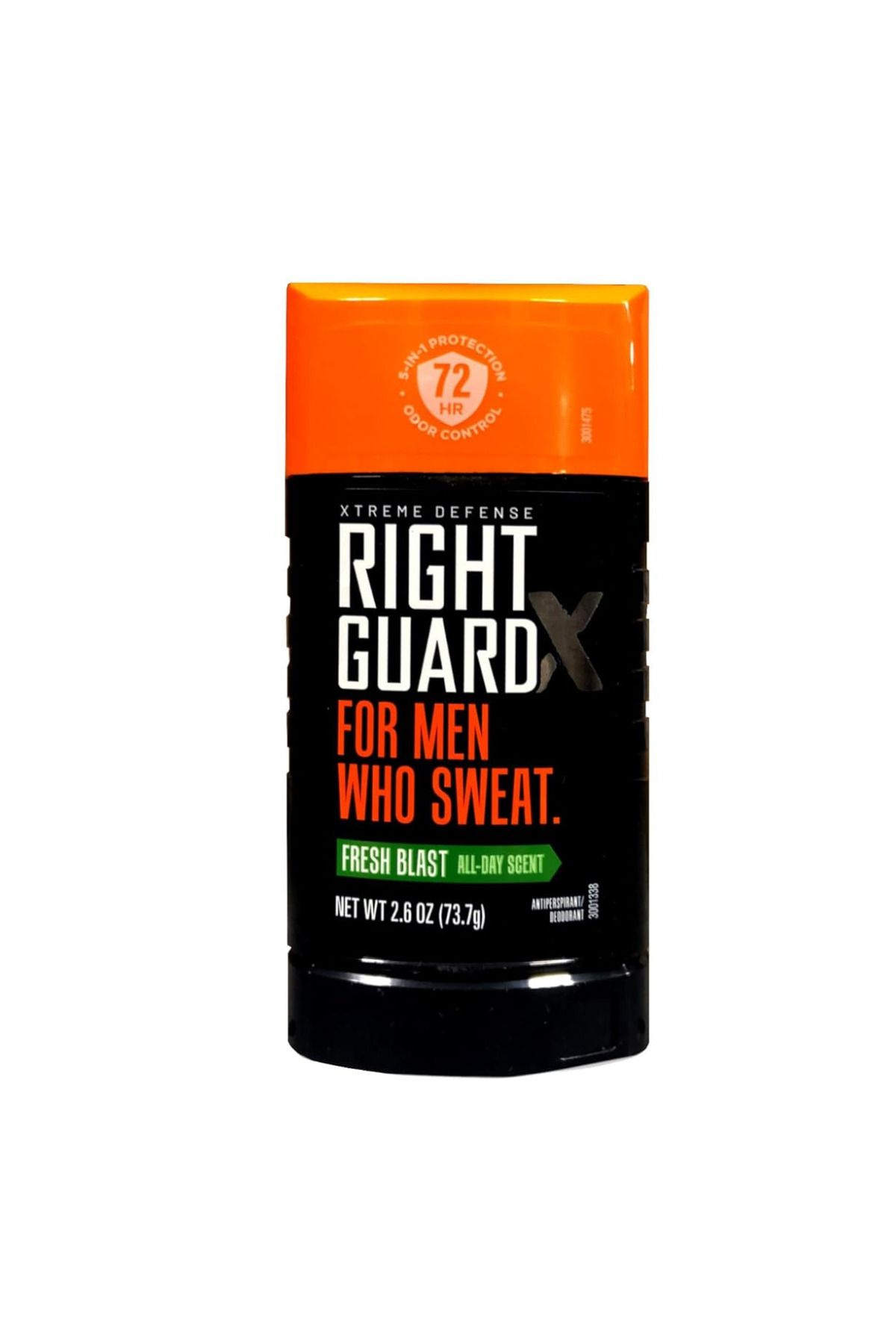 Right Guard Xtreme Defense Fresh Blast (72 saatlik güçlü koku koruma) Deodorant 2.6 OZ 73.7gr