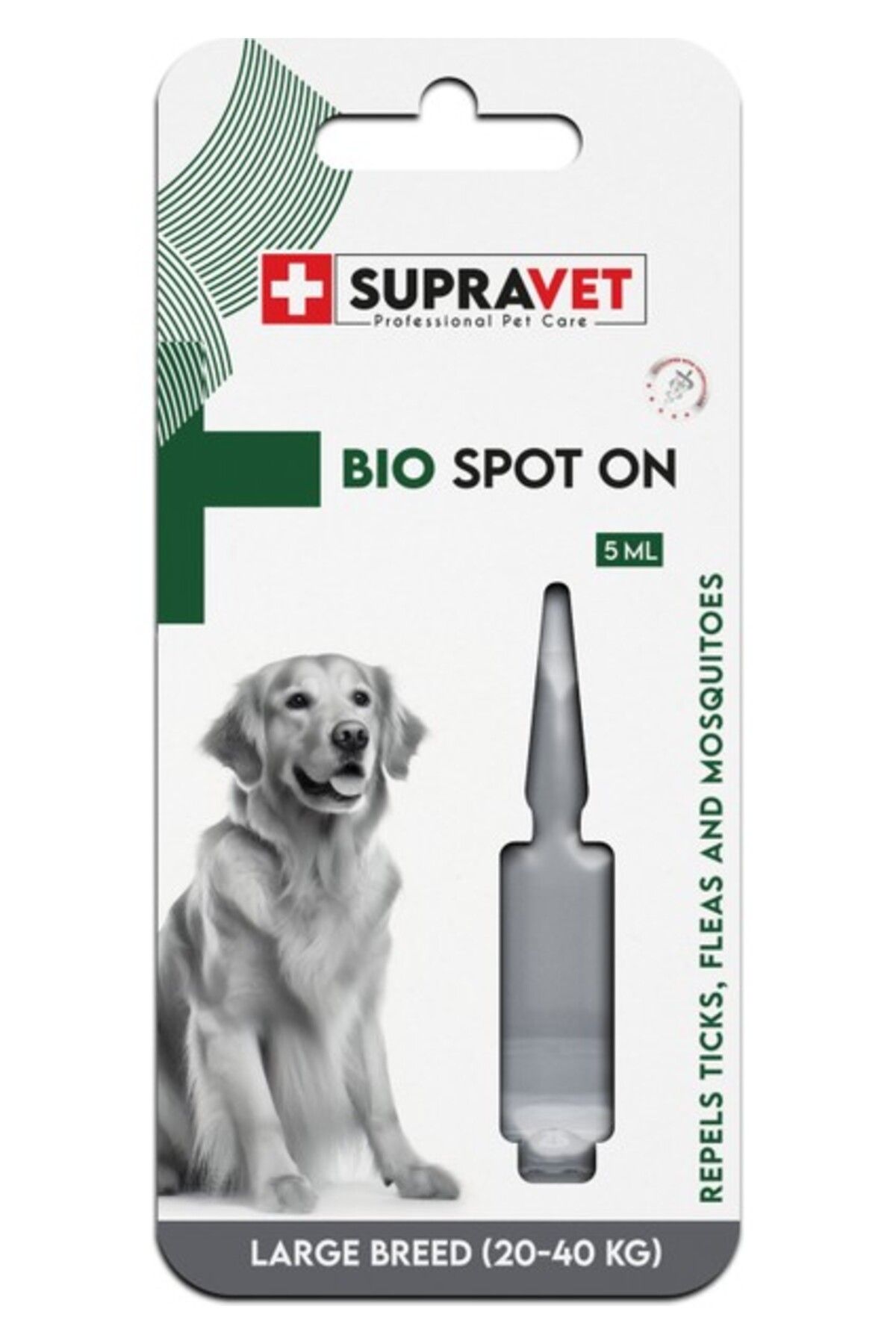 Orqinel Supravet Büyük Irk Köpek Deri ve Tüy Bakım Yağı; Bit Pire Kene Dış Parazit Uzaklaştırıcı 20-40 kg