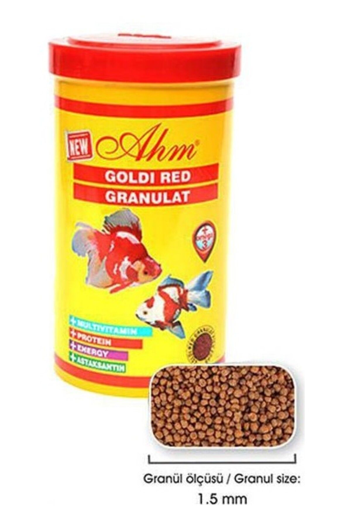 Orqinel Ahm Goldi Red Granulat Japon Balığı Yemi 100 Ml