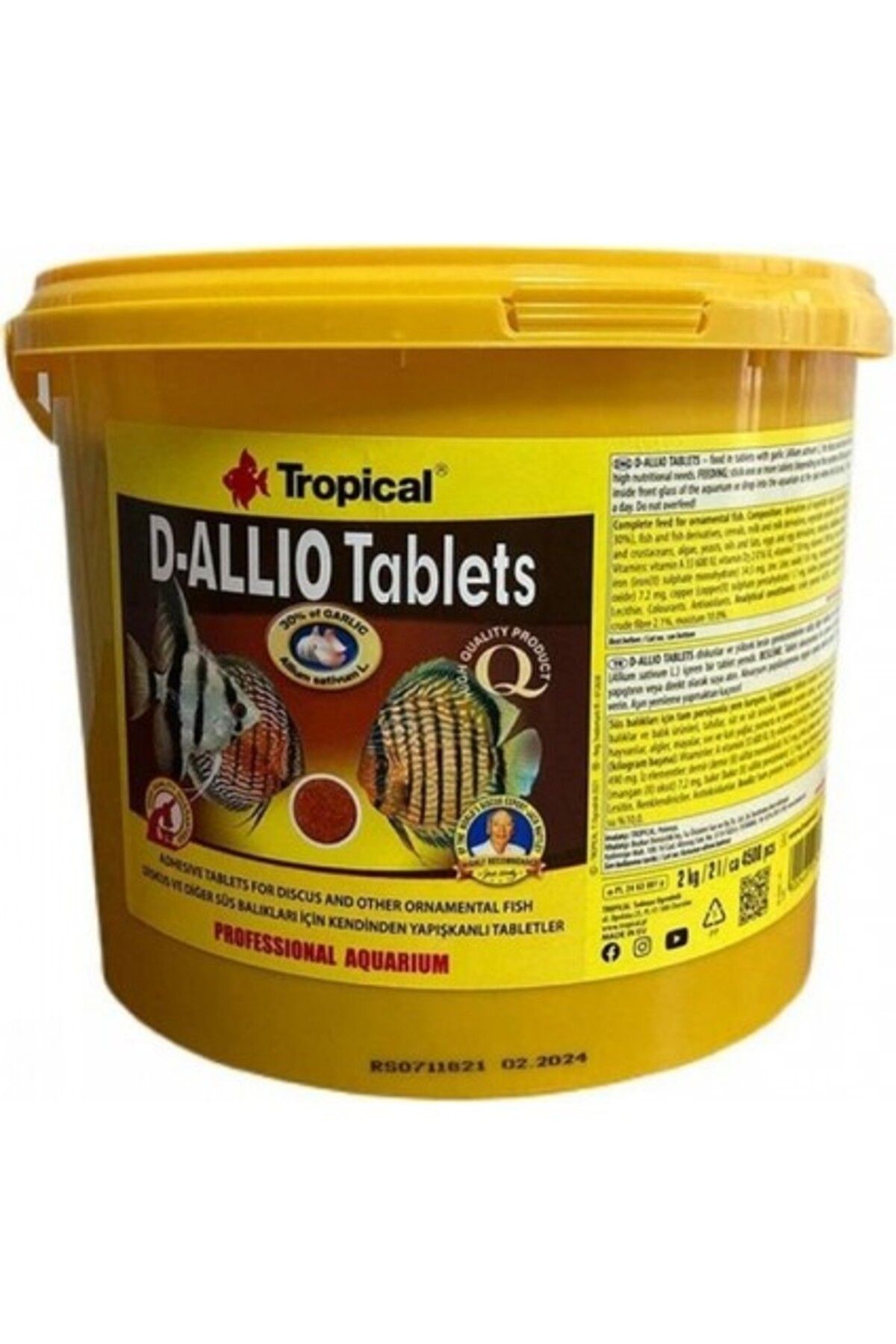 Tropical D-Allio Tablet Sarımsaklı Tablet Balık Yemi 50 Adet