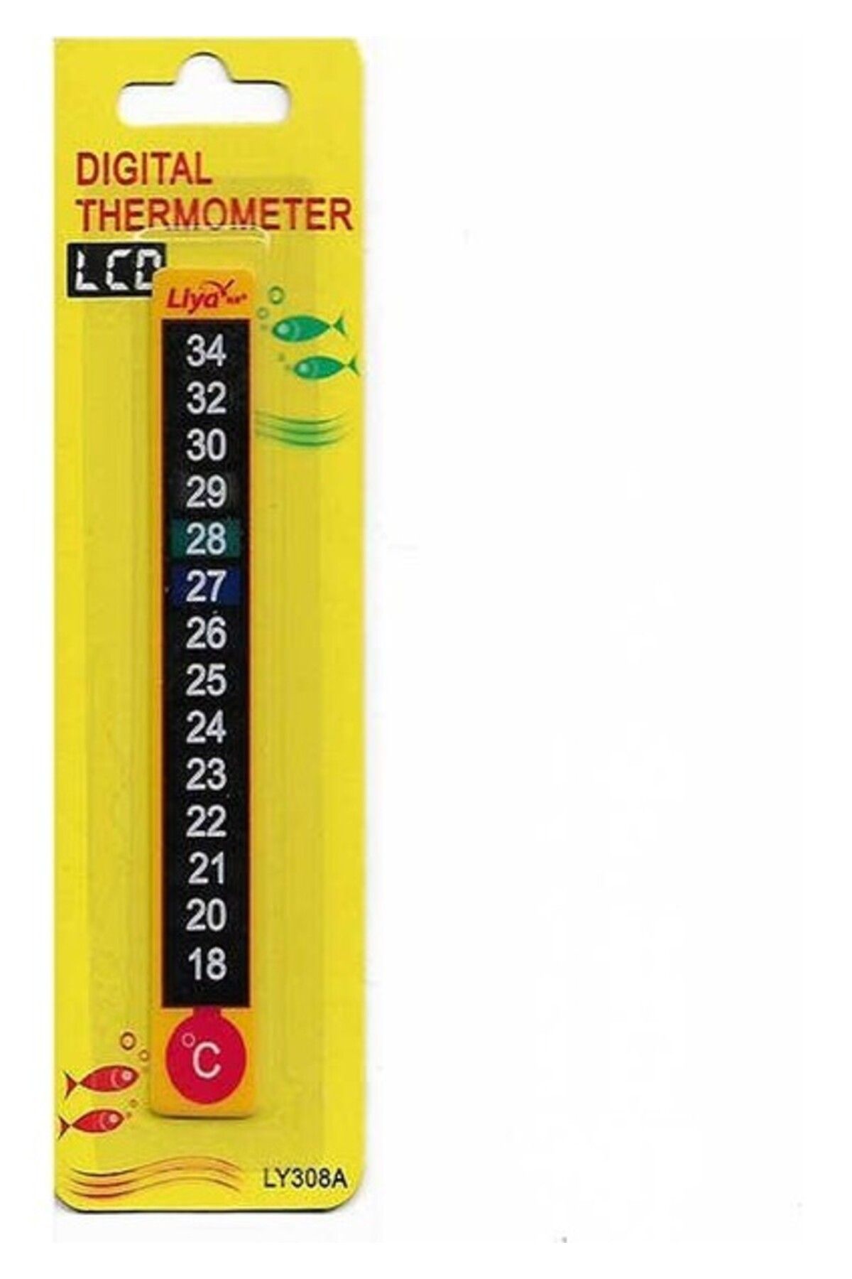 Orqinel Liya Dijital Yapışkanlı Akvaryum Derecesi Thermometer LCD