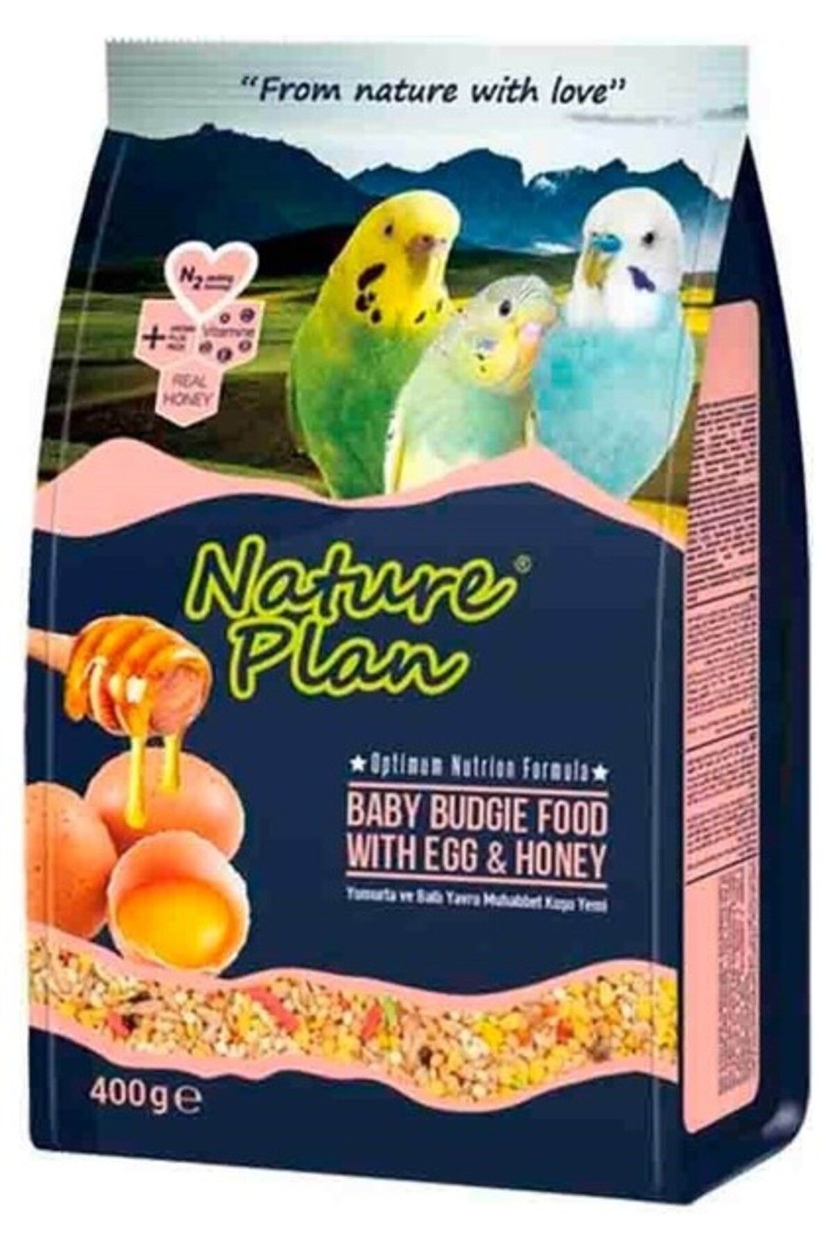 Nature Plan Yumurta Ve Ballı Yavru Muhabbet Kuşu Yemi 400 Gr