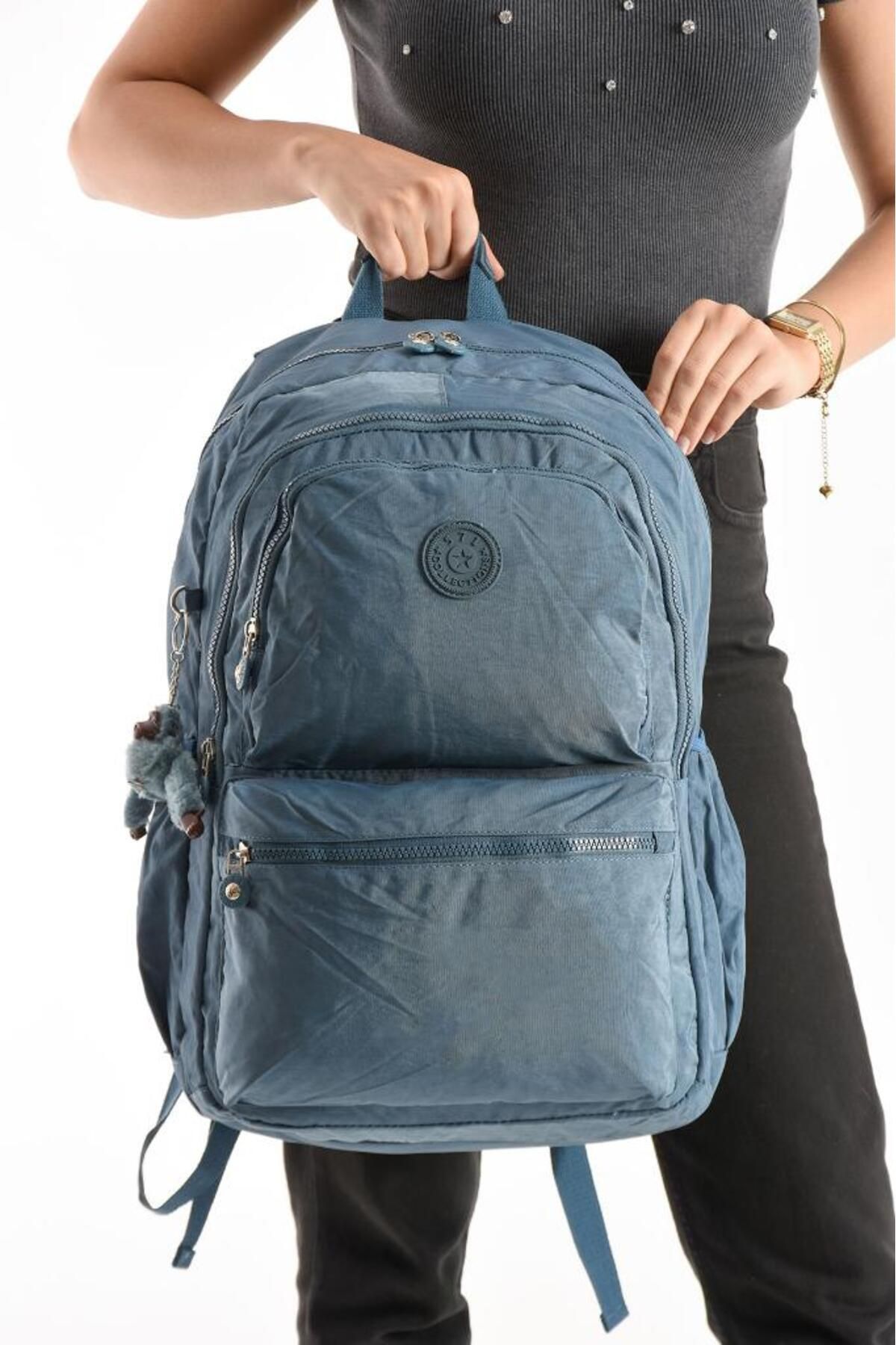 Baginn Unisex Kadın Sırt Çantası Gümlük Kullanıma Uygun Büyük Boy Seyahat Çantası 43*30 Cm Okul Çantası