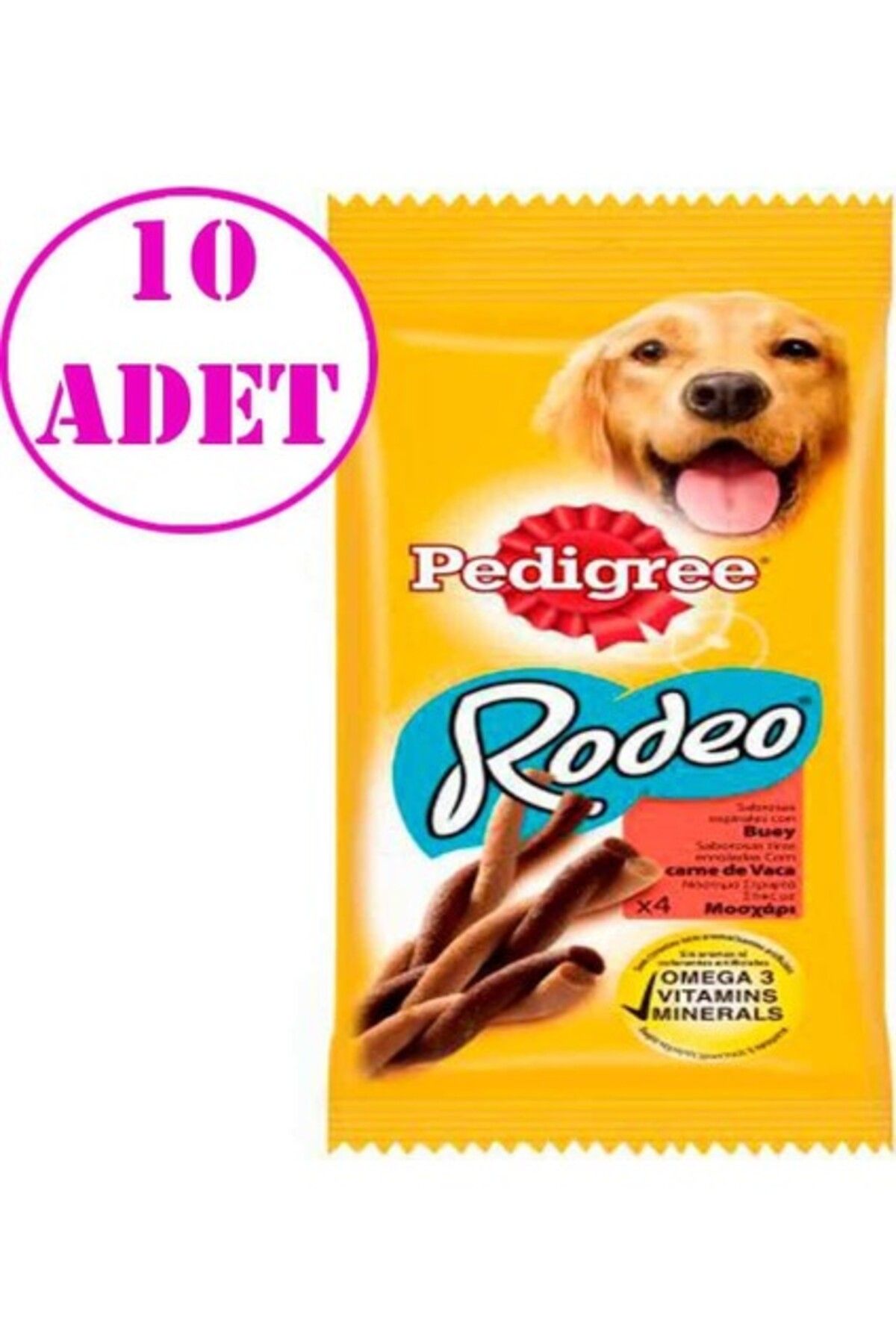 Pedigree Rodeo Biftekli Köpek Ödülü 70 gr 10 Adet