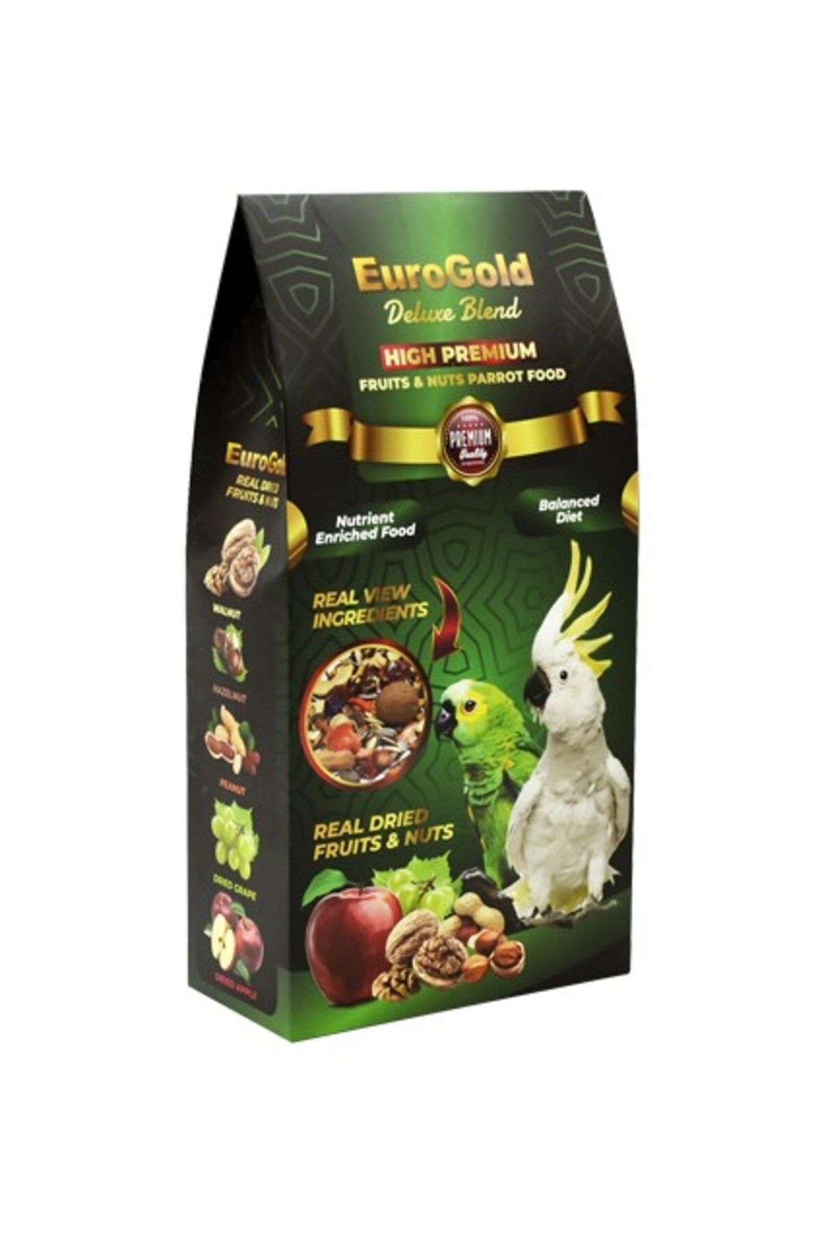 EuroGold Deluxe Blend Fruits&nuts Meyveli Ve Kuruyemişli Papağan Yemi 650 gr