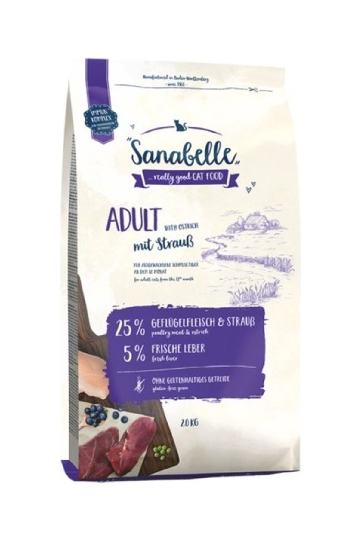 Sanabelle Sanabella Deve Kuşu Etli Yetişkin Kedi Maması 2 kg