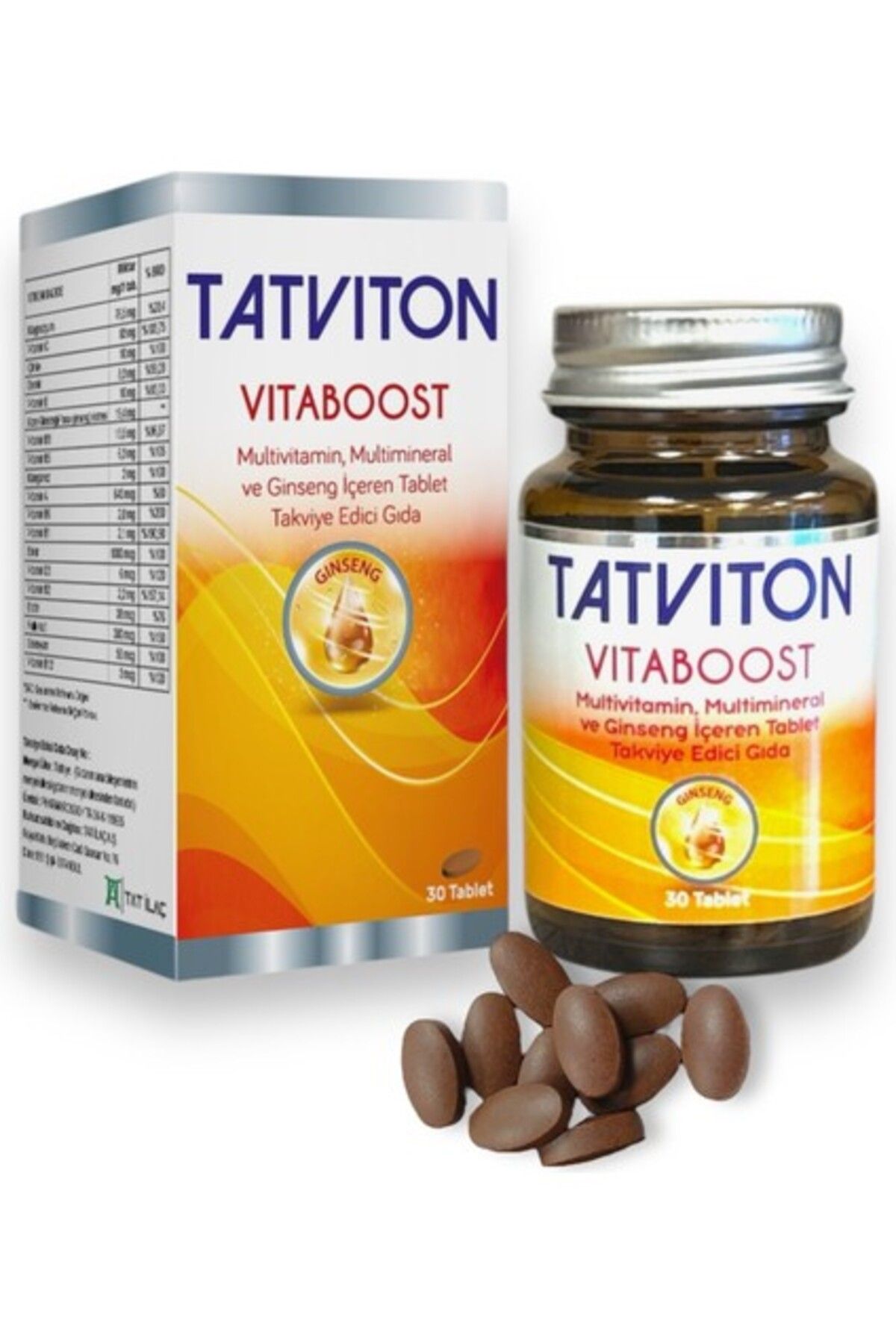 Orqinel Tatviton Vitaboost Multivitamin 30 Tablet (YENİ METAL KAPAK)