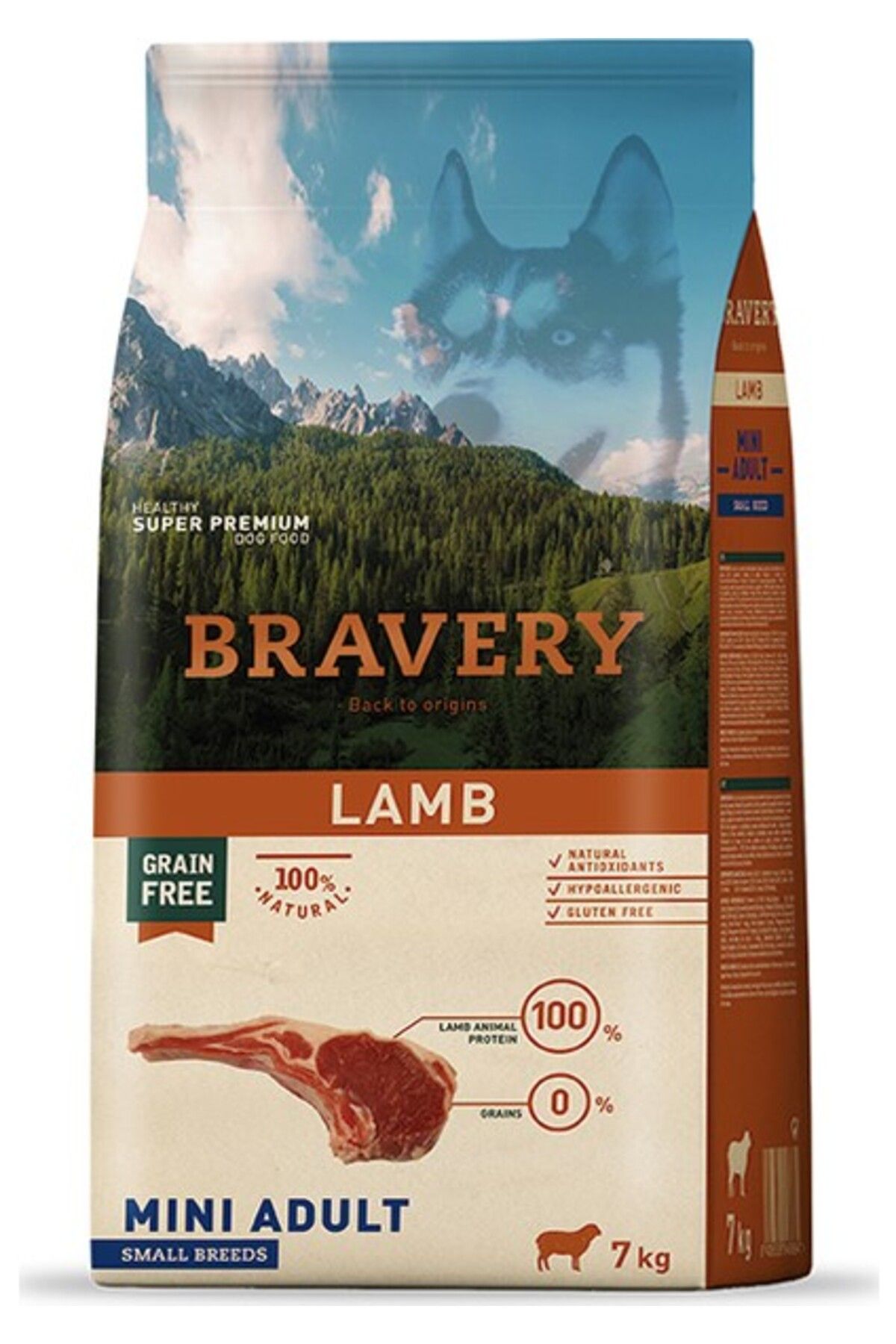 Bravery Küçük Irk Yetişkin Köpek Maması Kuzu Etli Küçük Taneli 7 kg. - Mını Adult Lamb Small Breeds