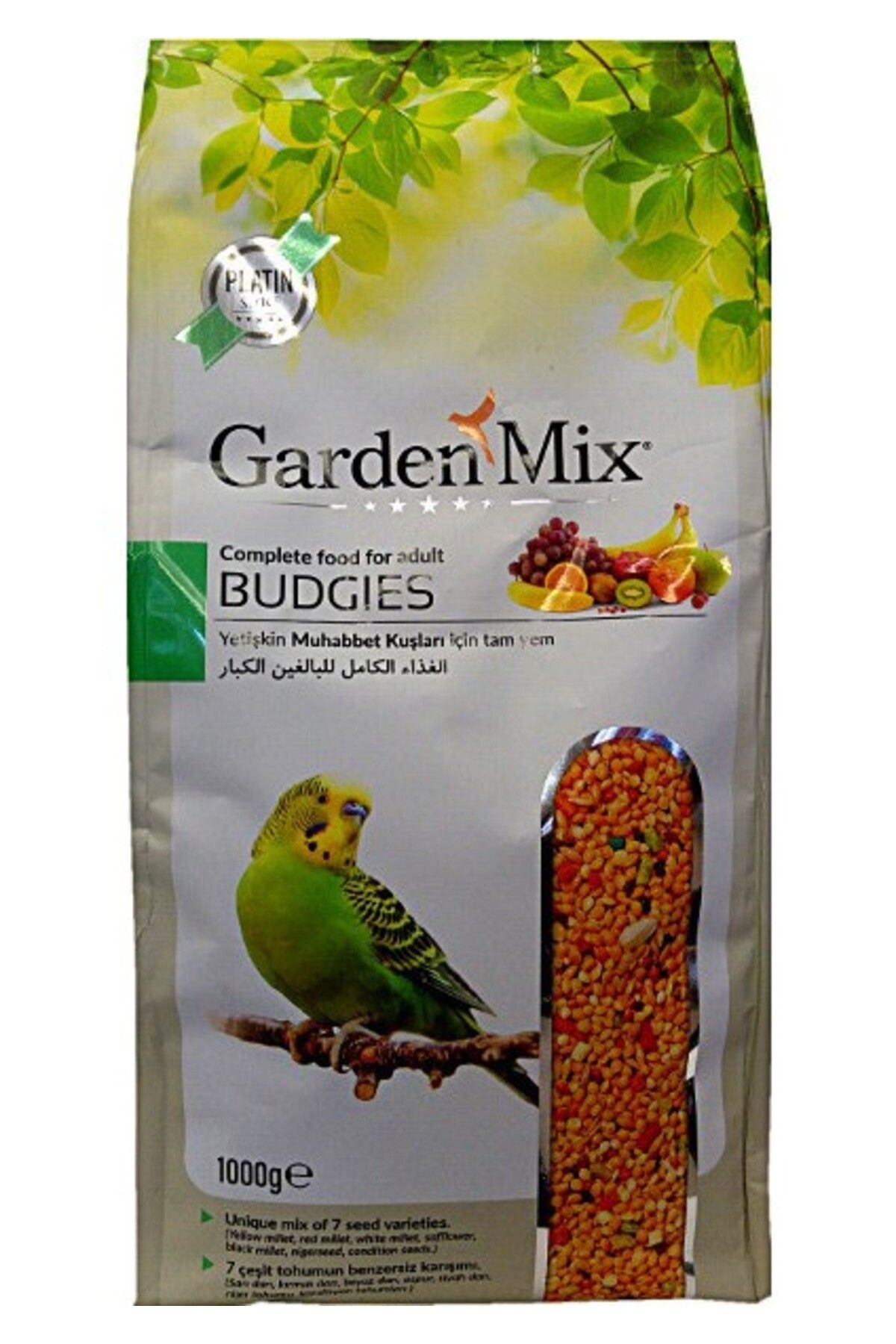 Furlo Garden Mix Platin Seri Vitaminli Meyveli Muhabbet Kuşu Yemi 1 kg