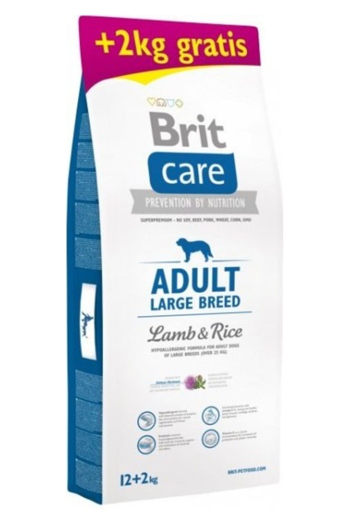 Brit Care Hypo-Allergenic Büyük Irk Kuzulu Yetişkin Köpek Maması 12 + 2 kg