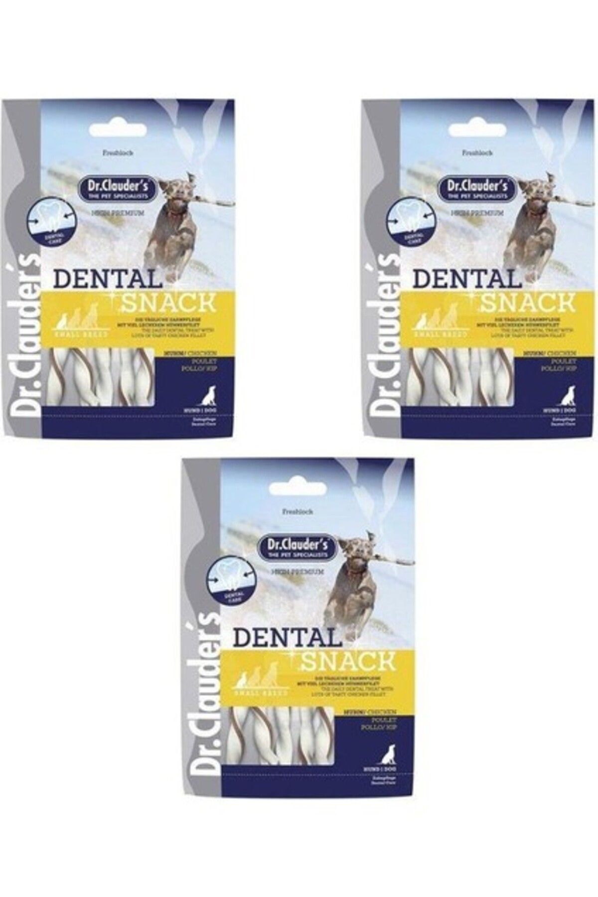 Orqinel Dr. Clauder's Dental Snack Tavuklu Diş Sağlığı Köpek Ödülü 80 gr x 3 Adet