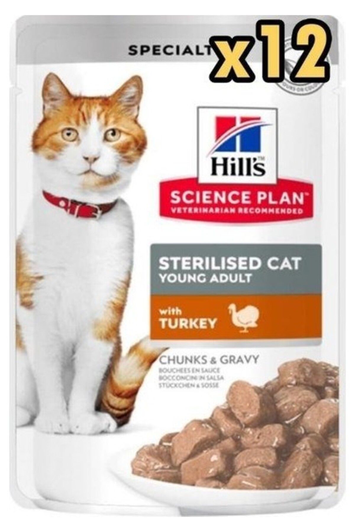 Hill's Gravy Hindili Kısır Kedi Konservesi 85 gr x 12 Adet