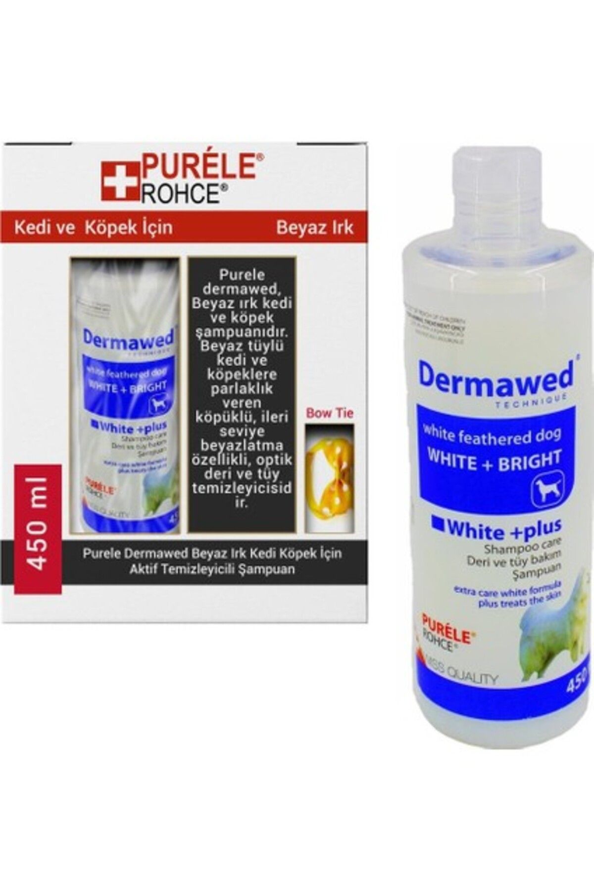 Purele Derma Kremli Dermatolojik Beyaz Kedi ve Köpek Şampuanı 450 ml