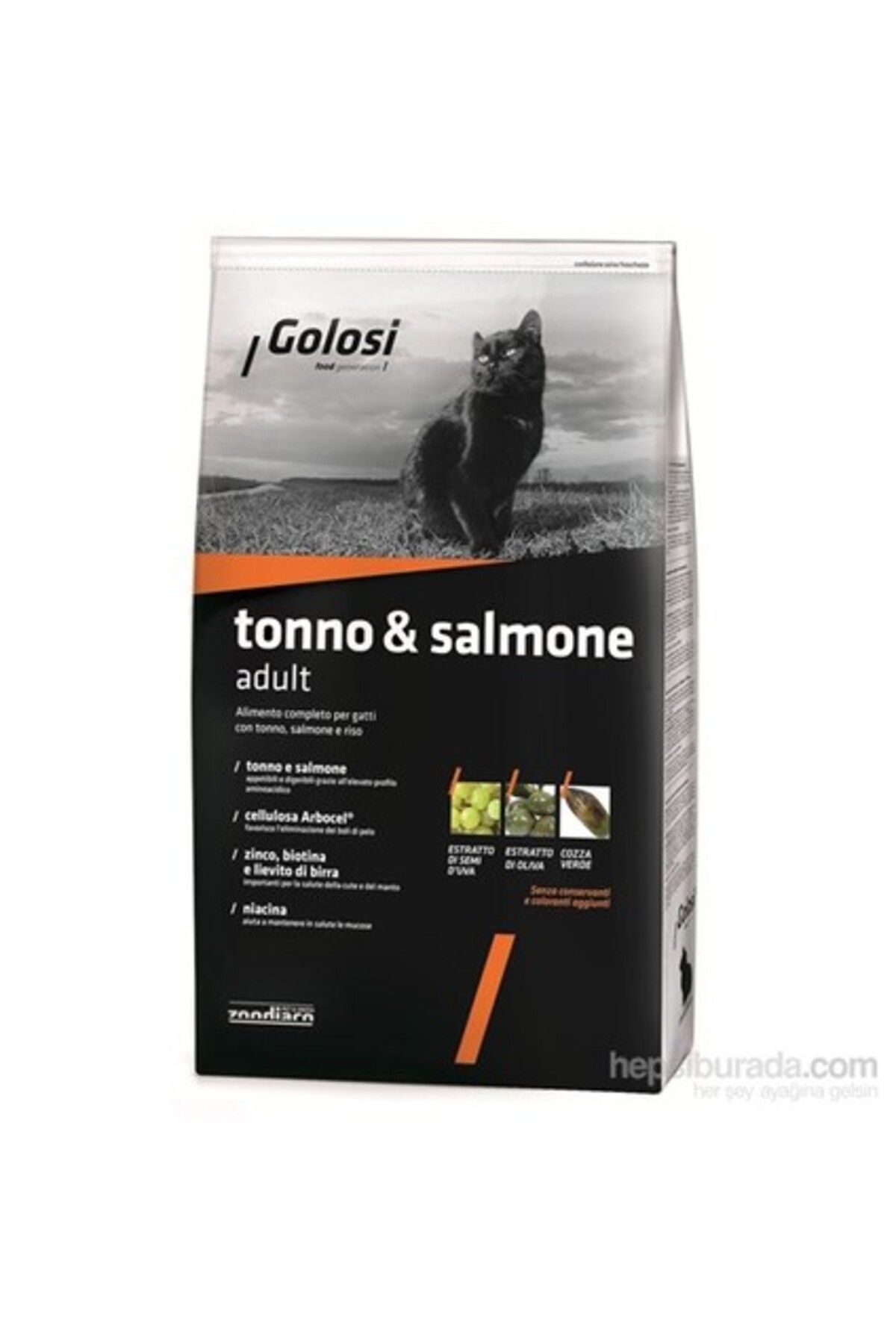 Golosi Cat Tonno & Salmone Somon Balıklı, Ton Balıklı Ve Pirinçli Yetişkin Kedi Maması 20 Kg