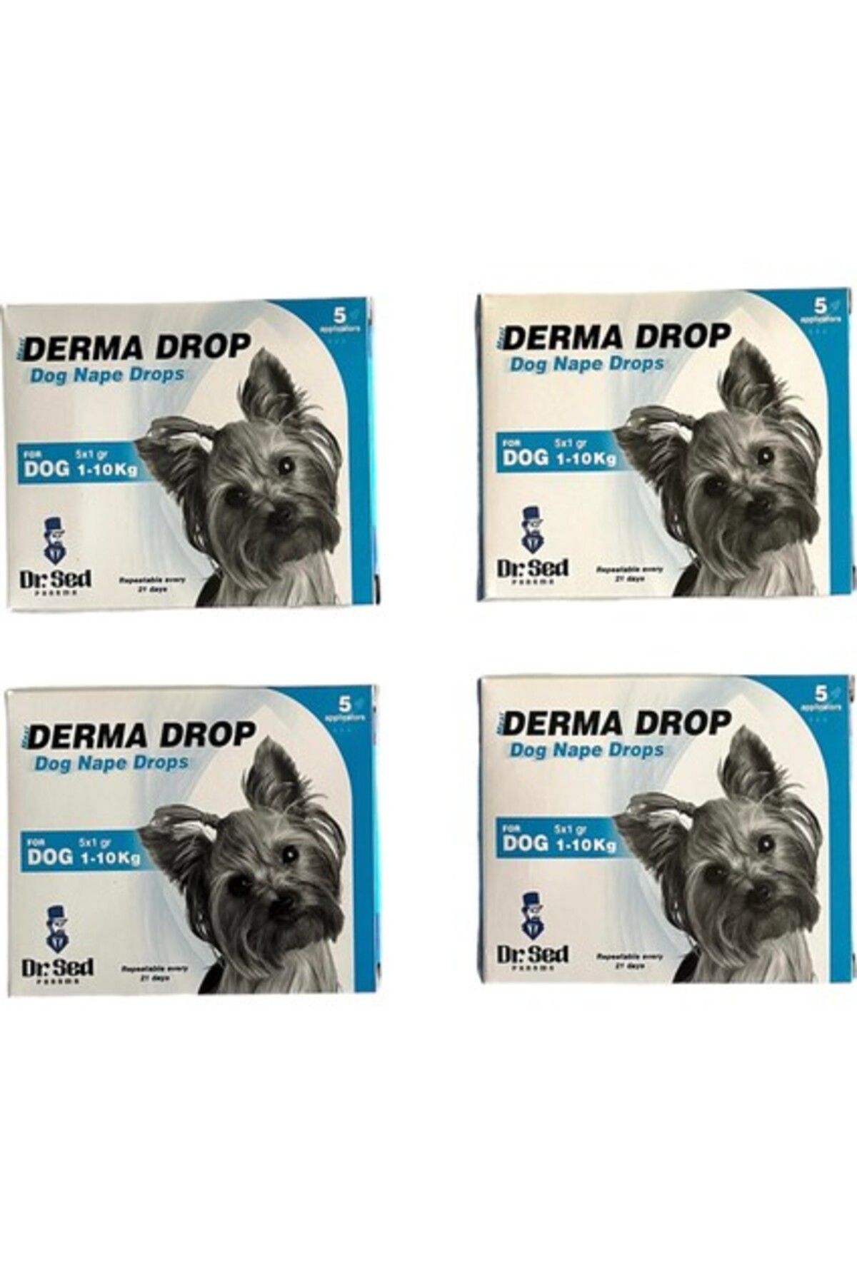 Dr. Sacchi Dr. Sed 1-10 kg Köpekler Için Ensedamlası Dışparazit Deri Bakım Ürünü x 4