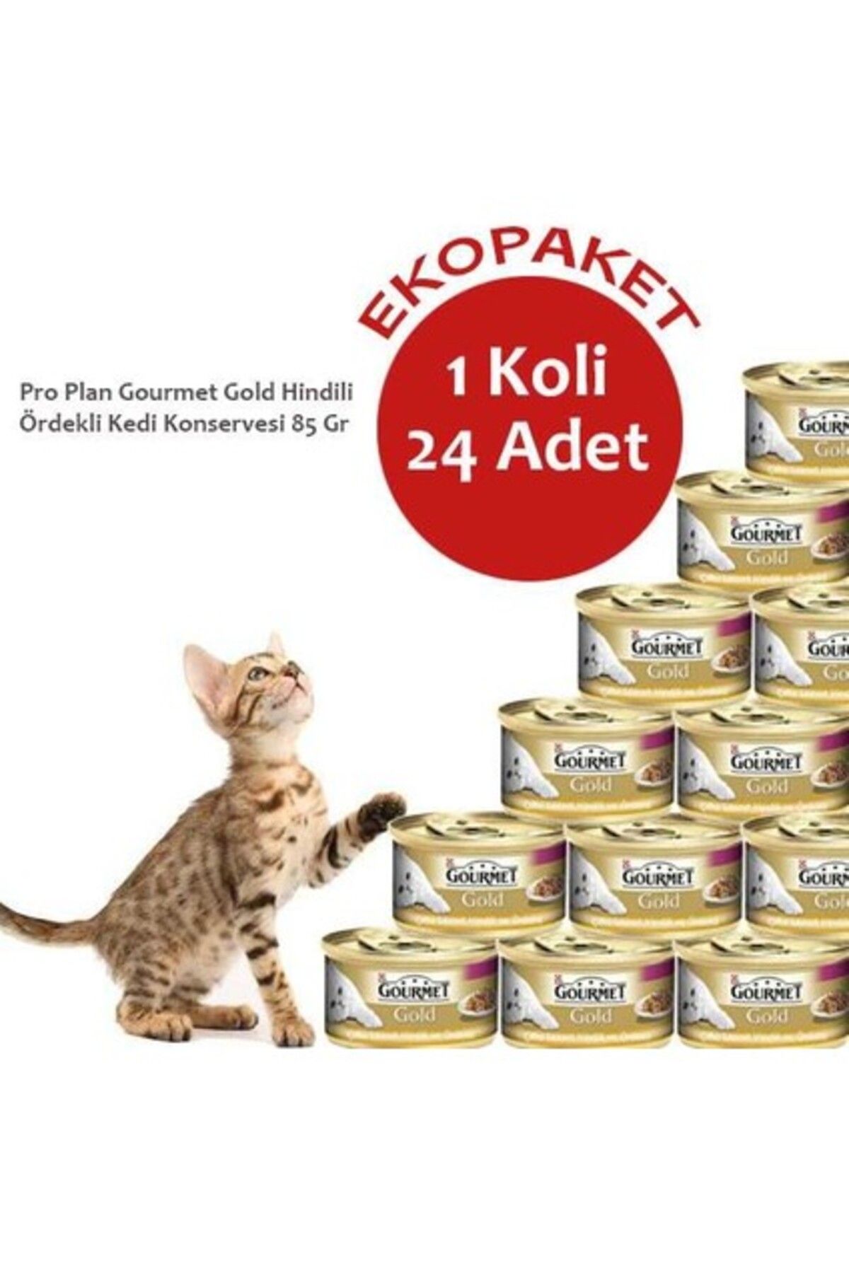 Orqinel Gourmet Gold Hindili Ördekli Kedi Konservesi 85 Gr