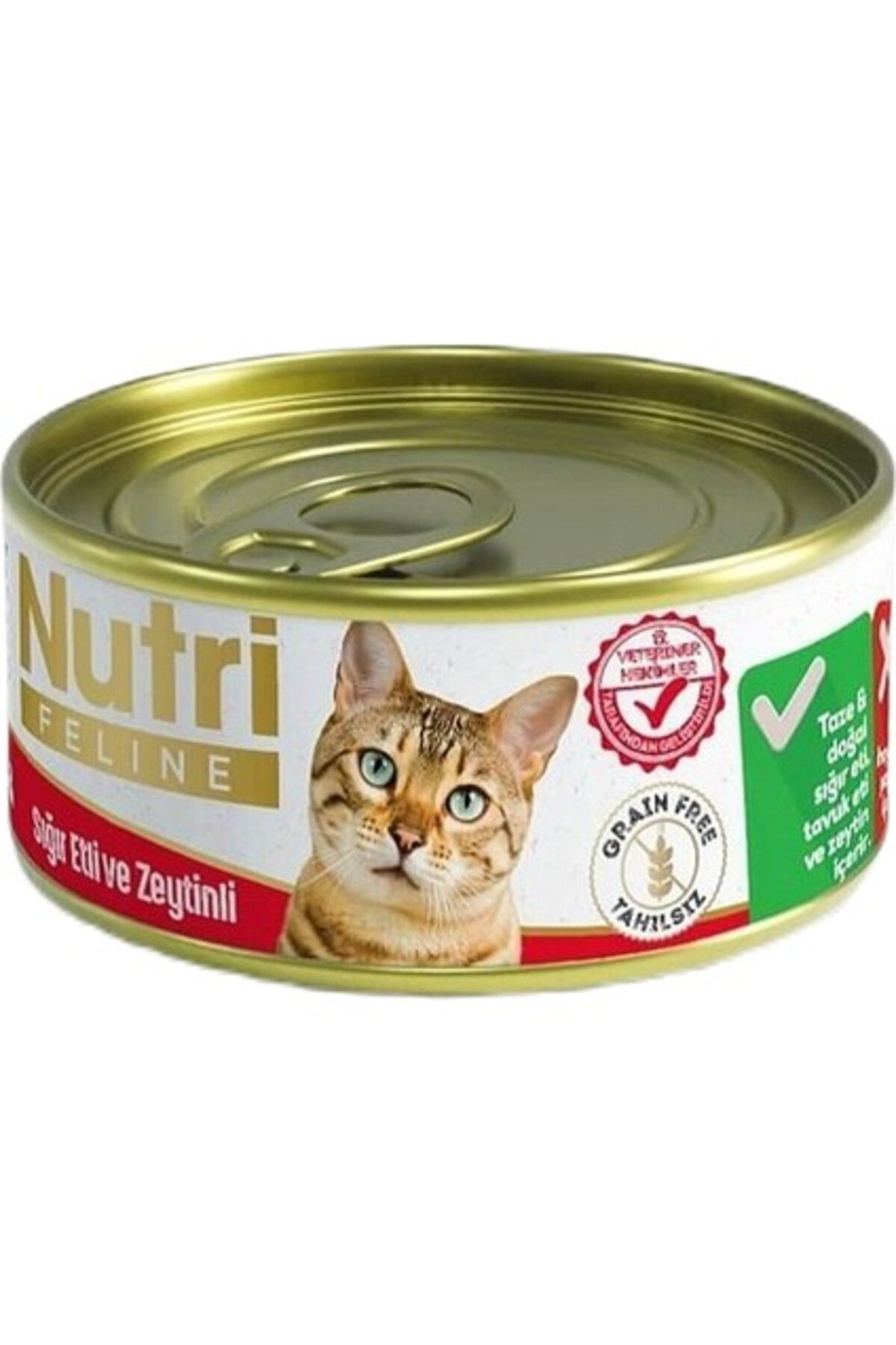 Nutri Feline Grain Free Beef Pate with Olives Adult Cat Tahılsız Sığır Etli ve Zeytinli 
Yetişkin K