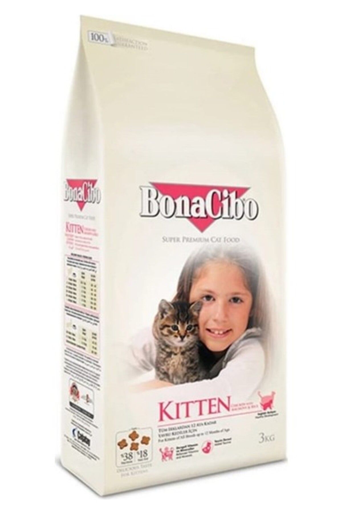 Orqinel Bonacibo Kitten Tavuklu (Hamsi ve Pirinç Eşliğinde) Yavru Kedi Maması 1,5 Kg.