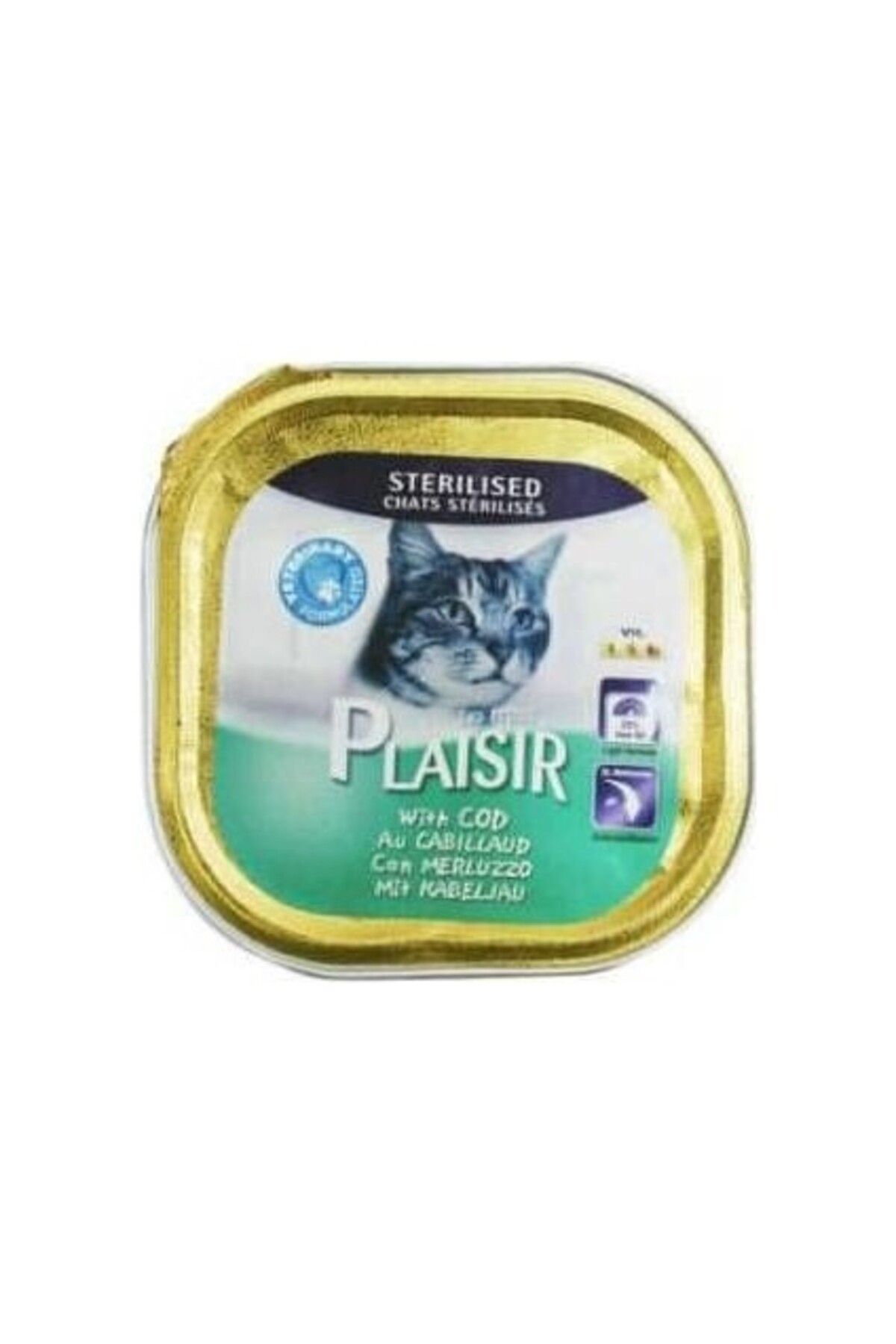 Plaisir Adult Kısırlaştırılmış Morina Balığı Pate 100 gr