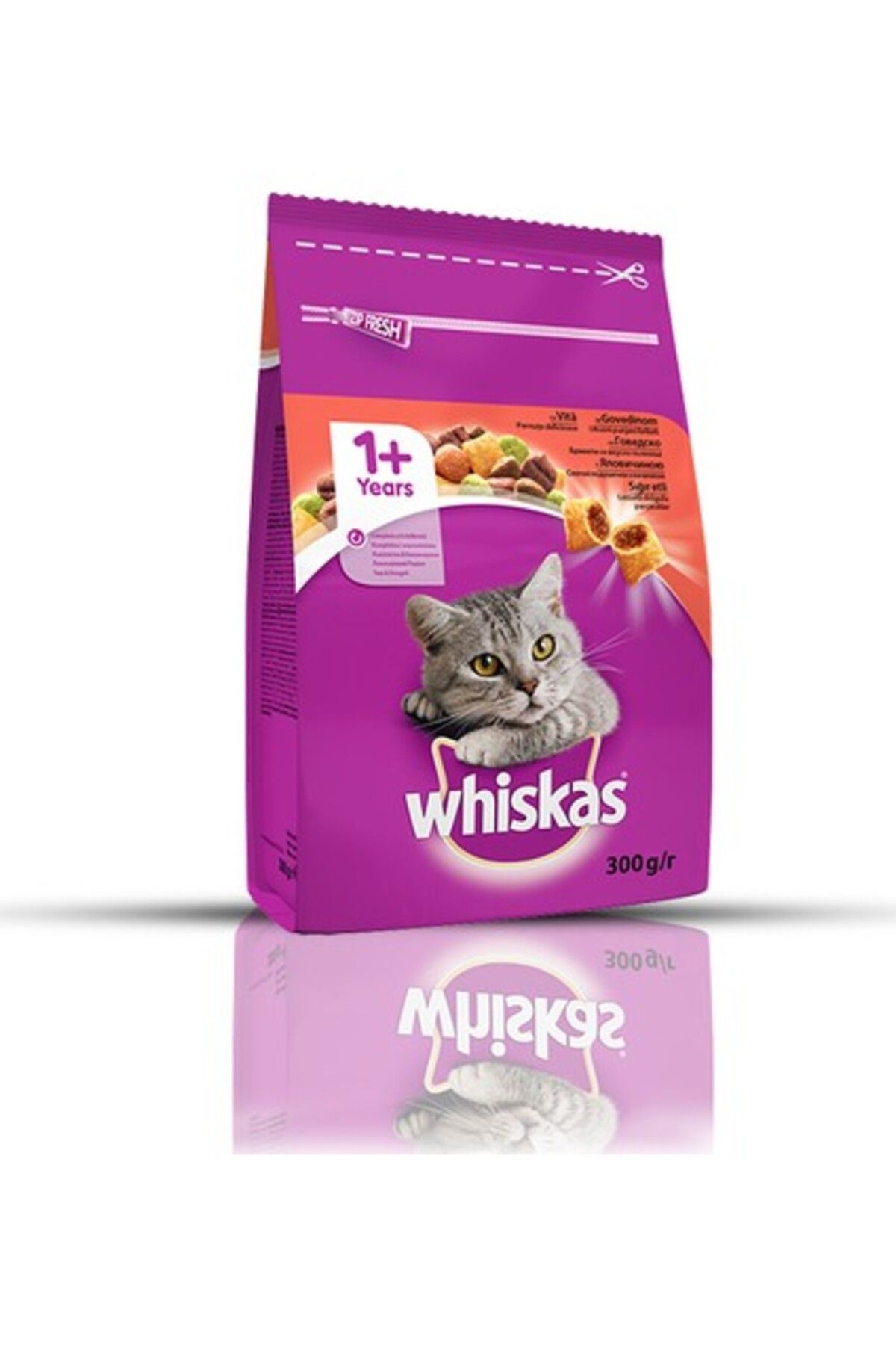 Whiskas Biftekli ve Havuçlu Kuru Kedi Maması 300 Gr x 7 Adet