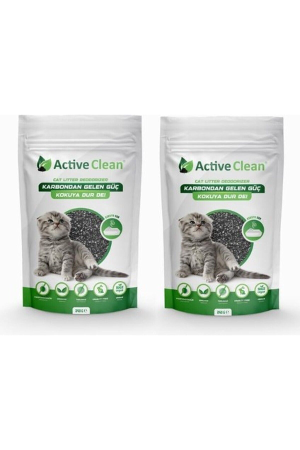 Active Clean Kedi Kumu Koku Giderici 240 gr 2'li Set