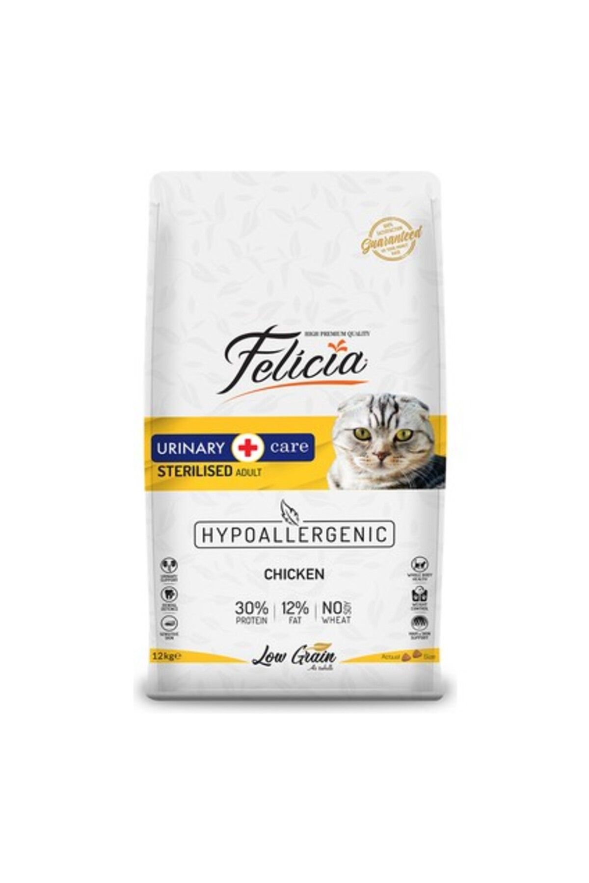 Felicia Az Tahıllı 12 kg Sterilised Tavuklu Hypoallergenic Kedi Maması