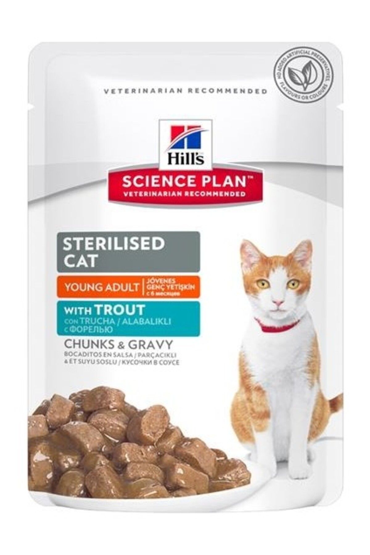 Hill's Science Plan Young Adult Sterilised Cat Alabalıklı Kedi Maması 85g Pouch