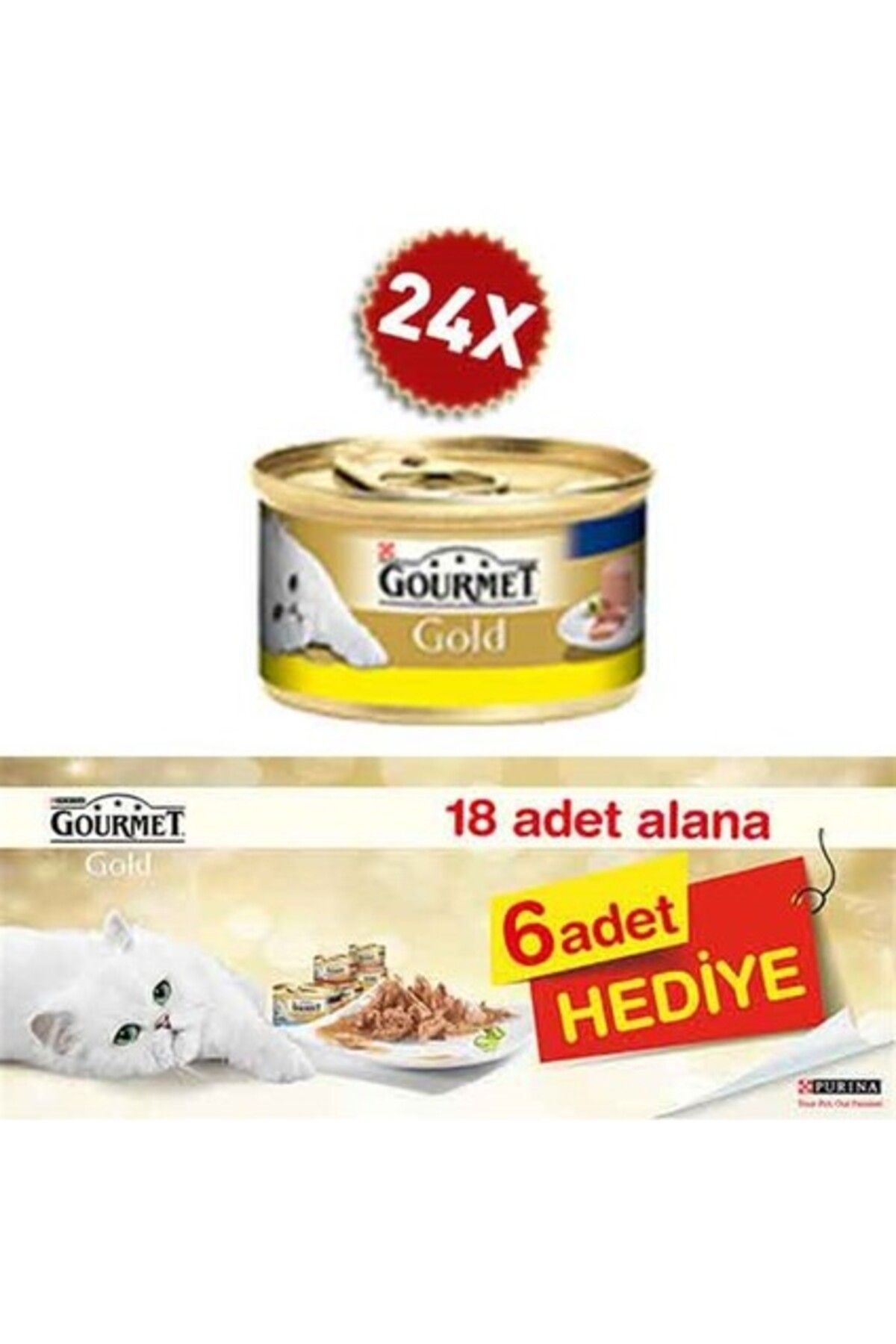 Gourmet Gold Kıyılmış Tavuklu 85 gr 24 Adet Avantaj Paketi