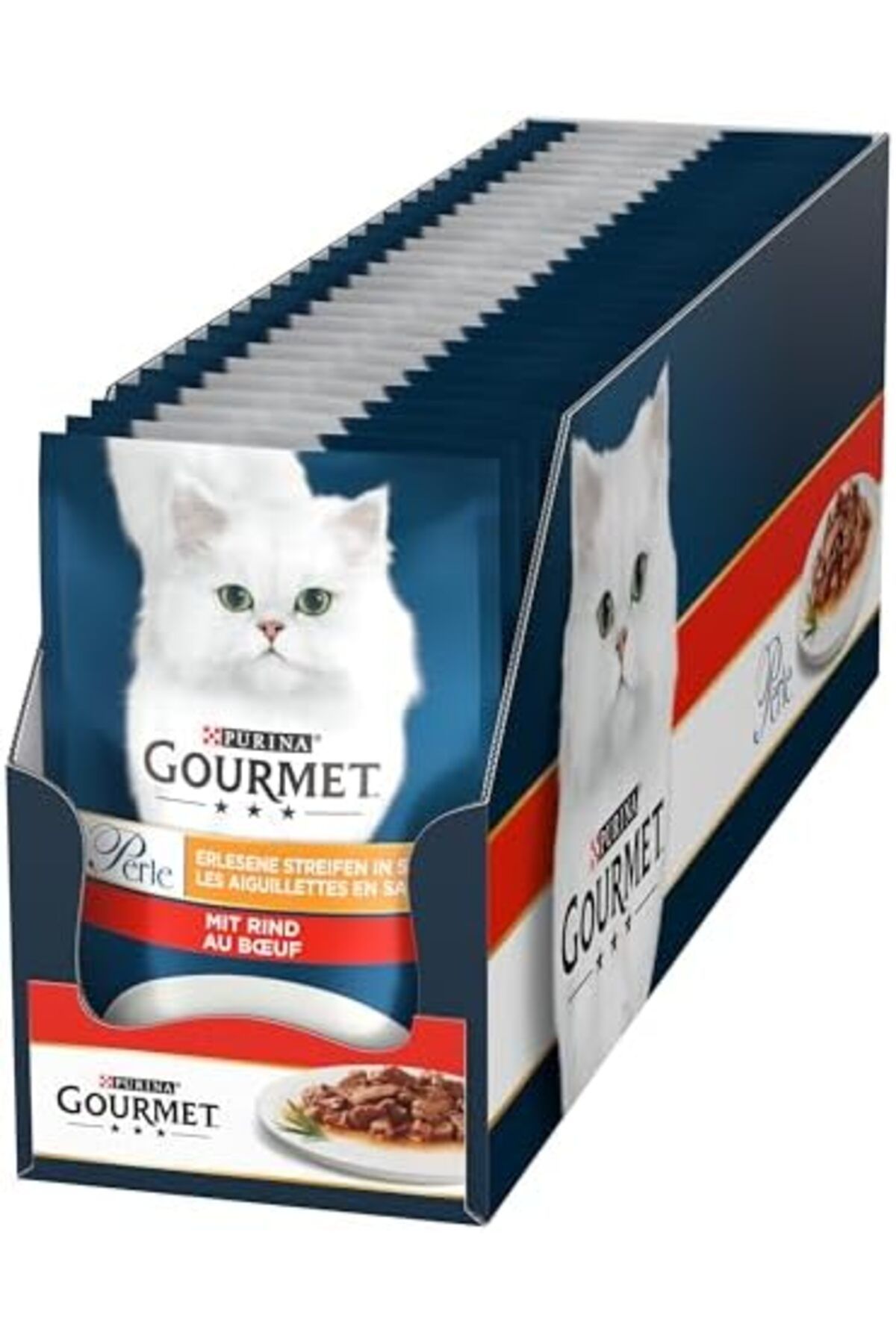 Gourmet Perle Izgara Sığır Etli Tam Yaş Kedi Maması (26 x 85 gr)