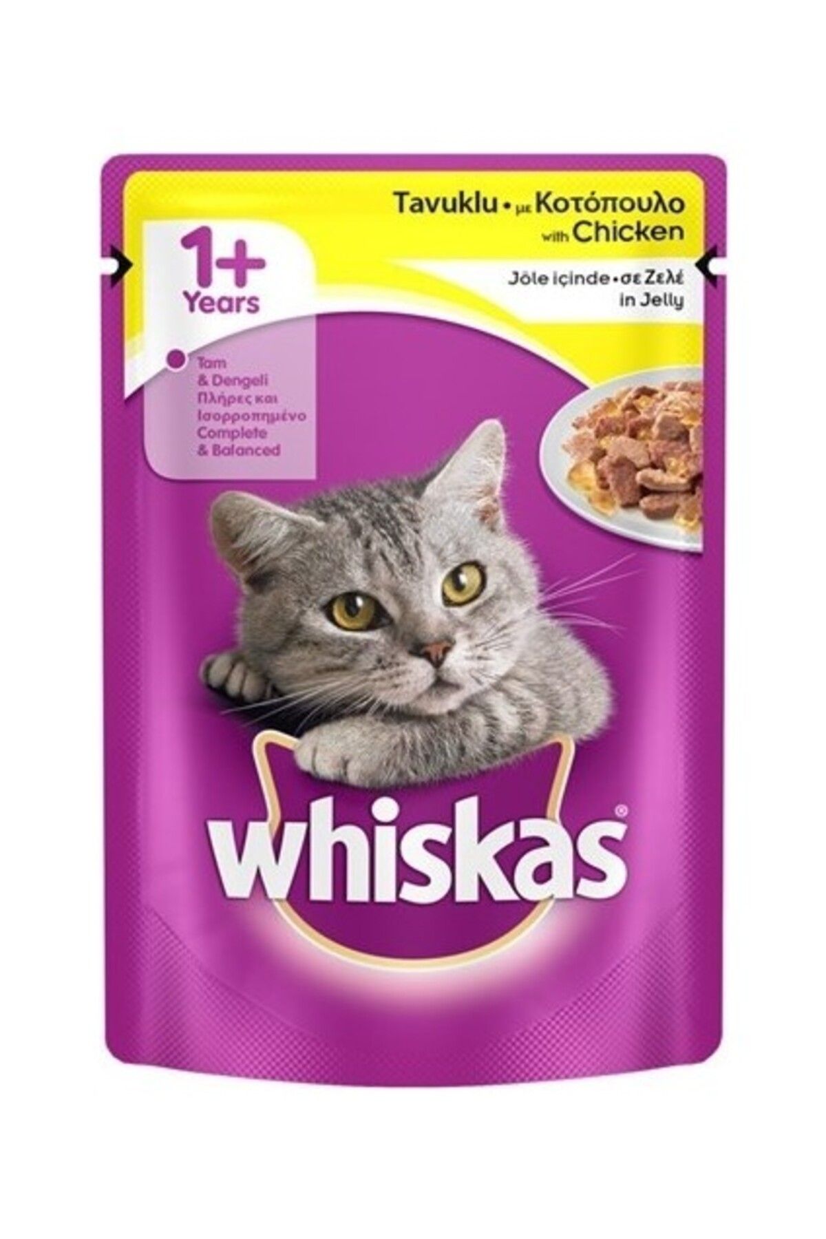 Whiskas Pouch Tavuklu Yaş Kedi Maması 85 Gr x 24 Adet