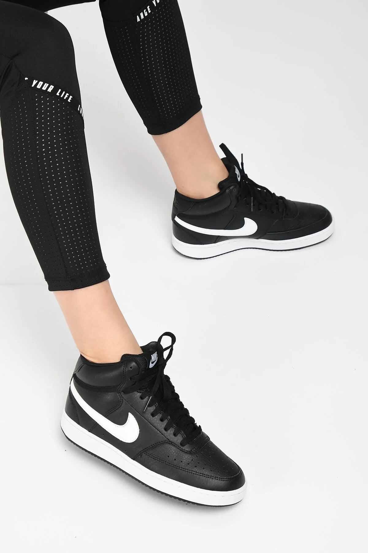 Nike Court Vision Mid Sneakers Women\'s Size 8 CD5436-001 Black Basketball Shoes Nike Court Vision Mid – DTLR main image 3