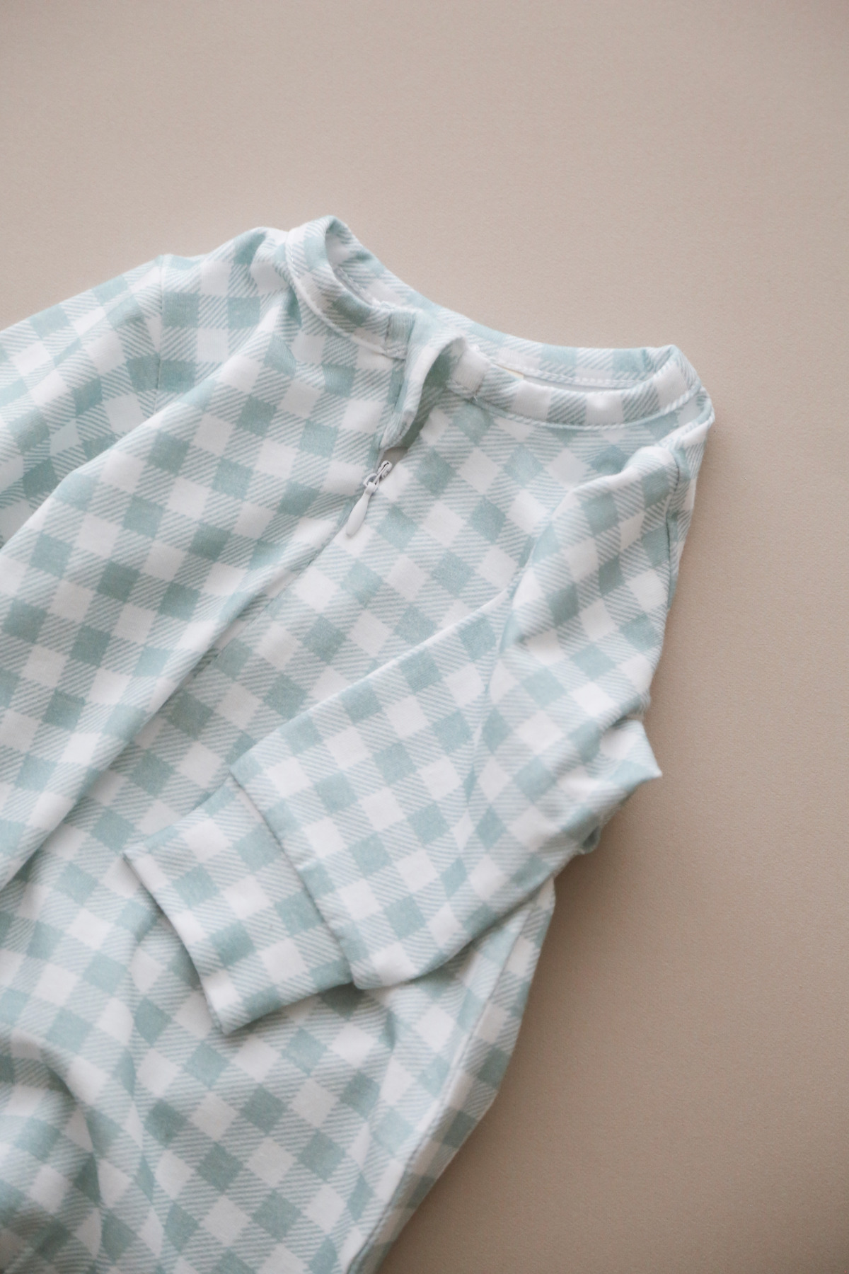 DoDo'S Baby %100 ORGANİK PAMUK SOFT EKOSE MİNT BEBEK UYKU TULUMU fotoğrafı 6 (önizleme)