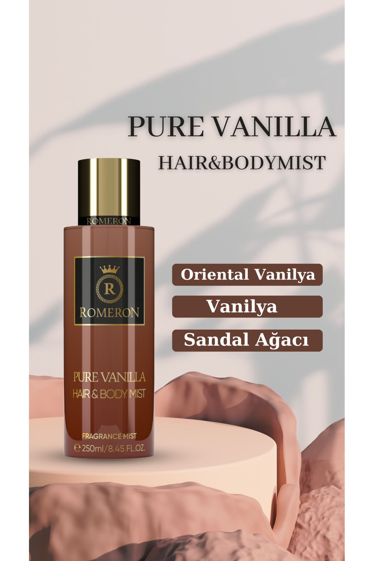 ROMERON PURE VANILLA HAIR&BODYMIST SAÇ VE VÜCUT SPREYİ 250 ML